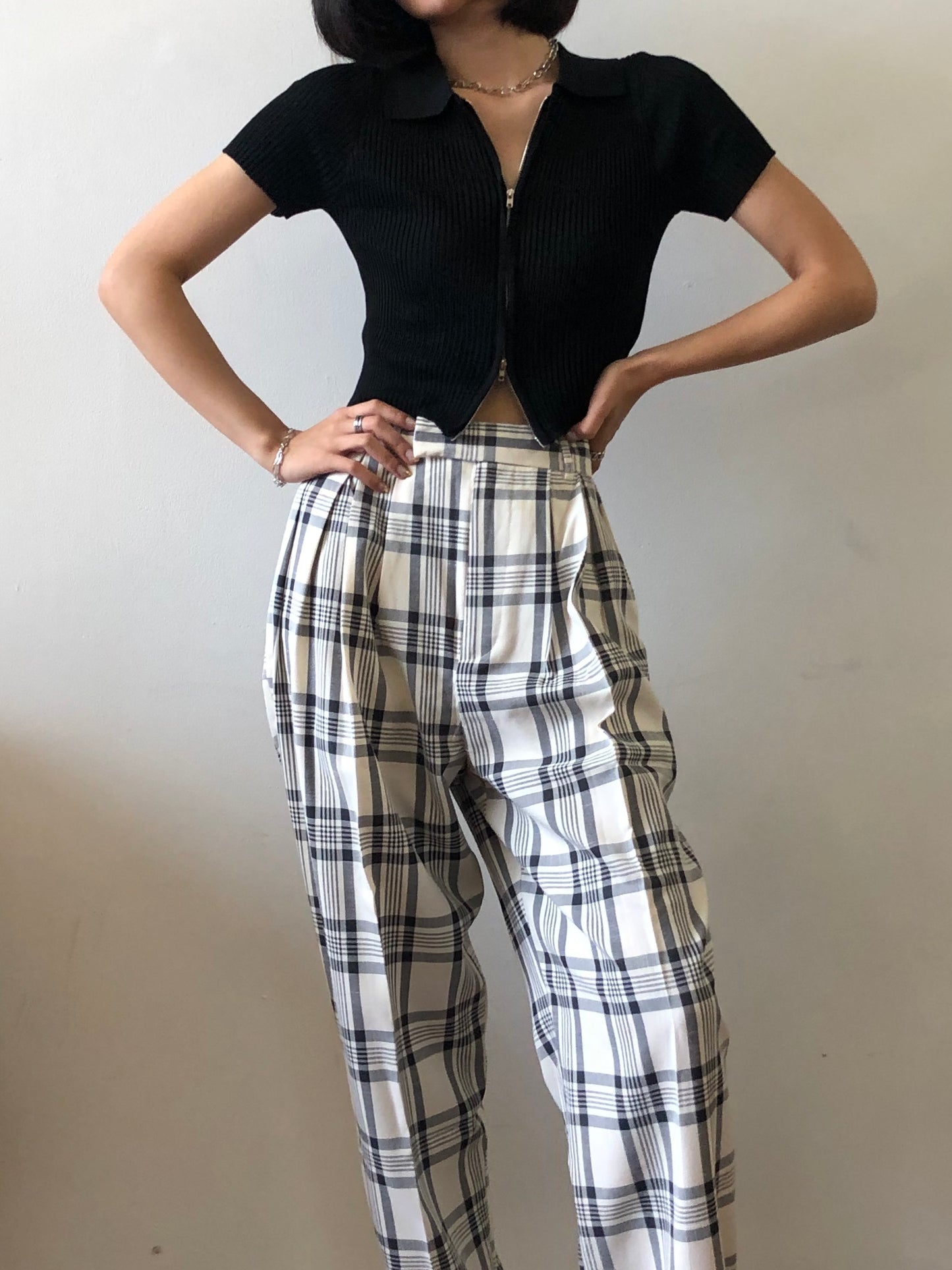 Plaid Statement Pants
