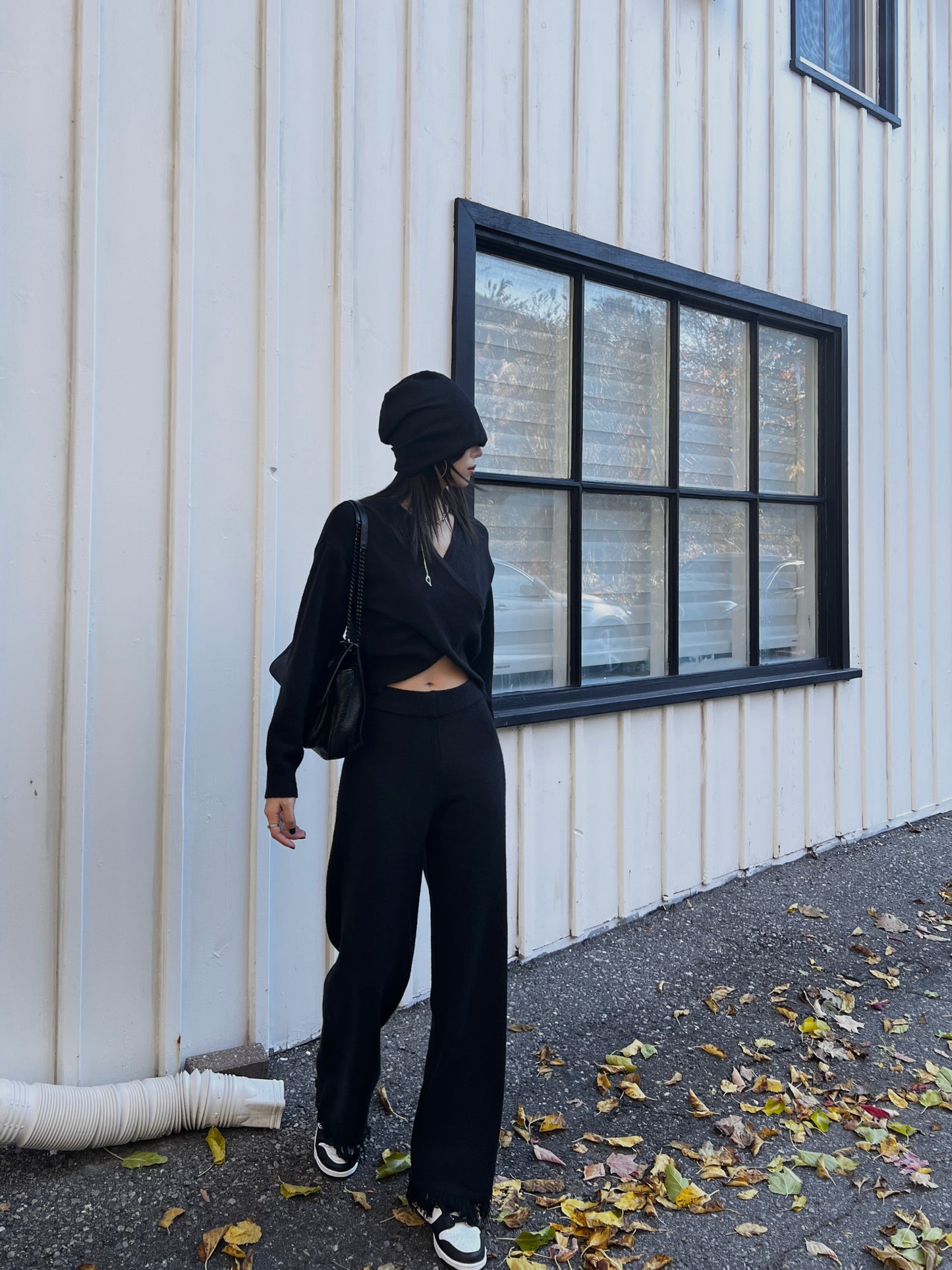 Tessa Knit Trousers Black