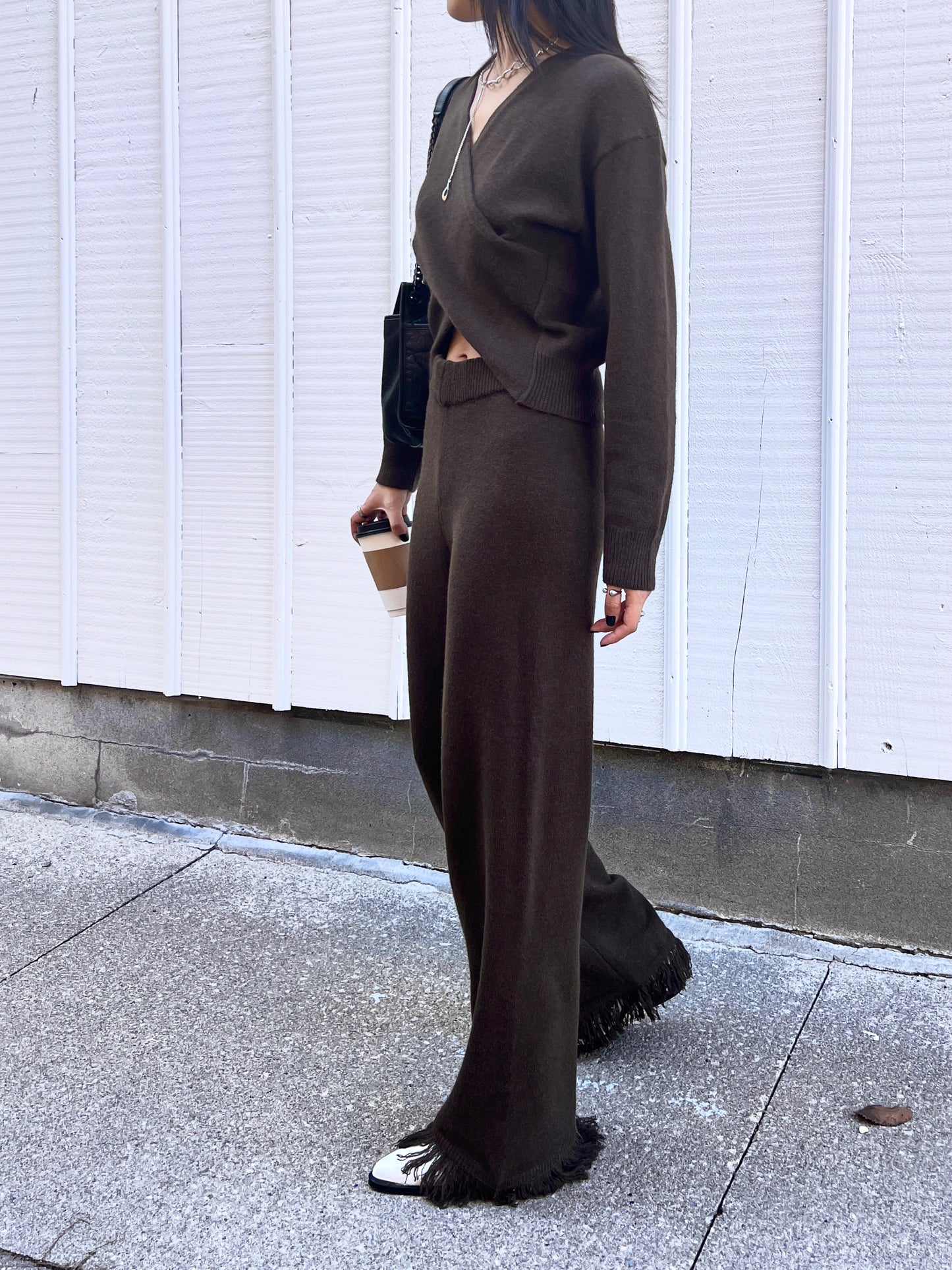 Tessa Knit Trousers Brown