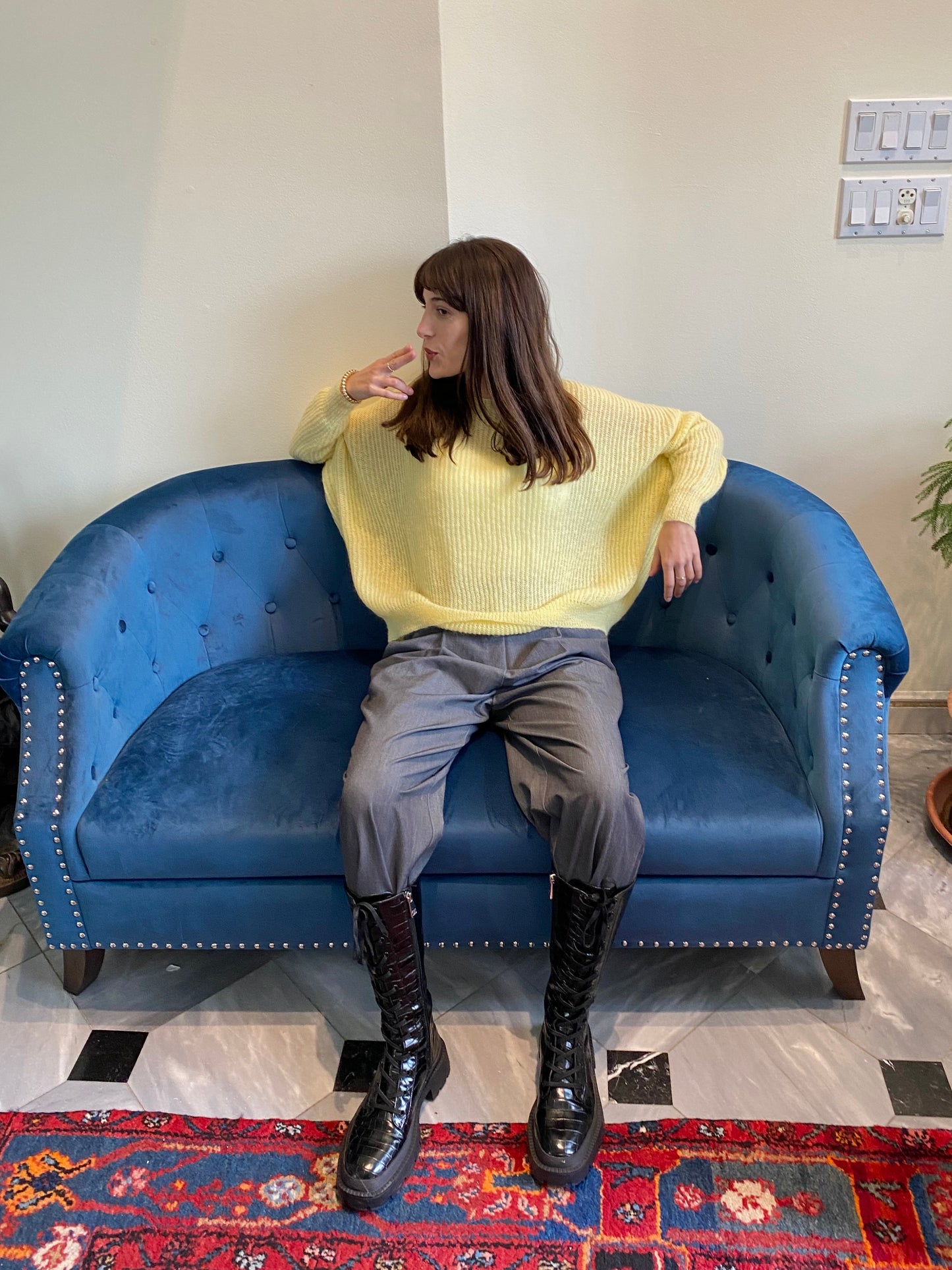 Le Brunch Mohair Sweater Yellow