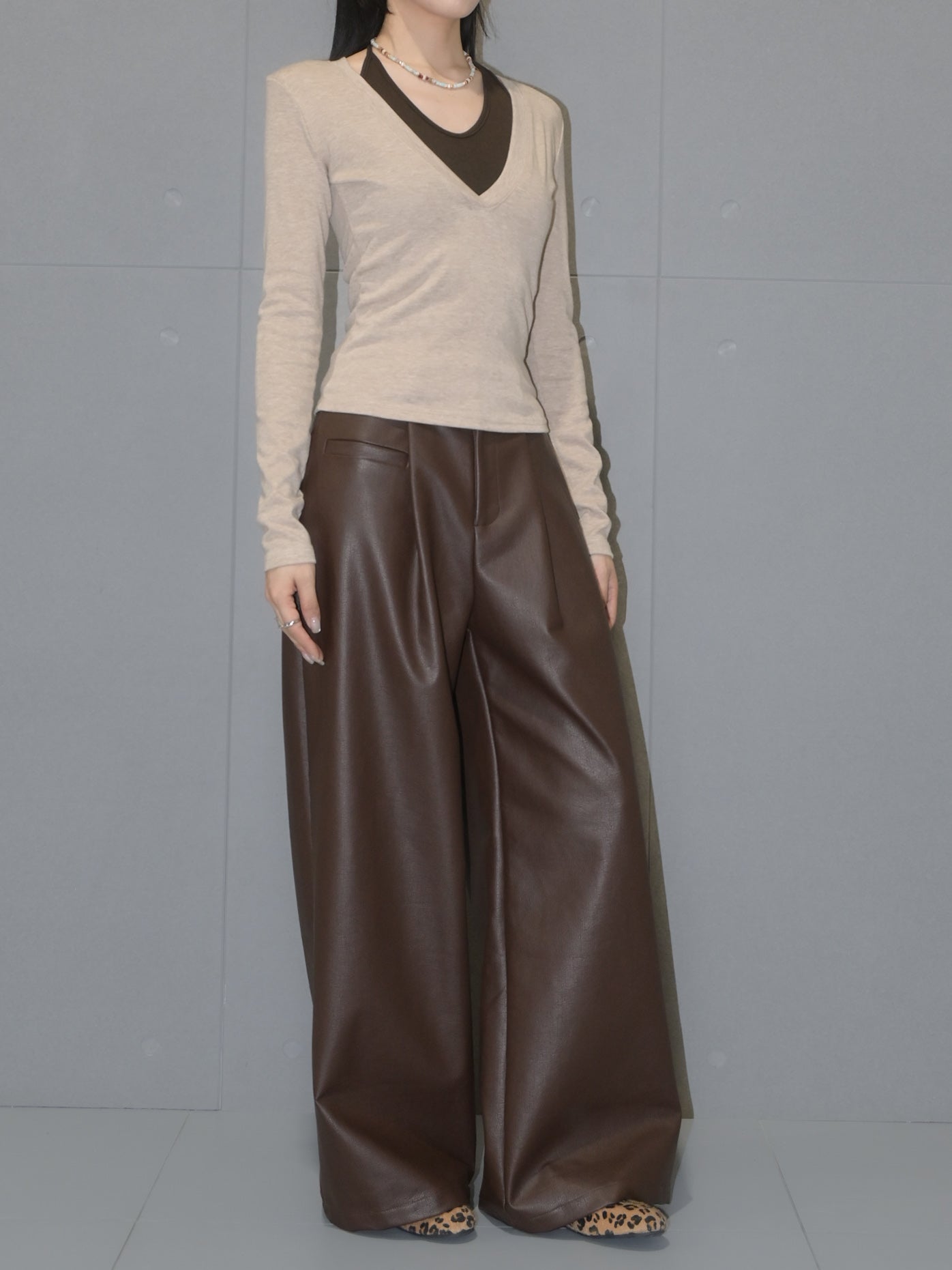 Halterneck Long Sleeve Top