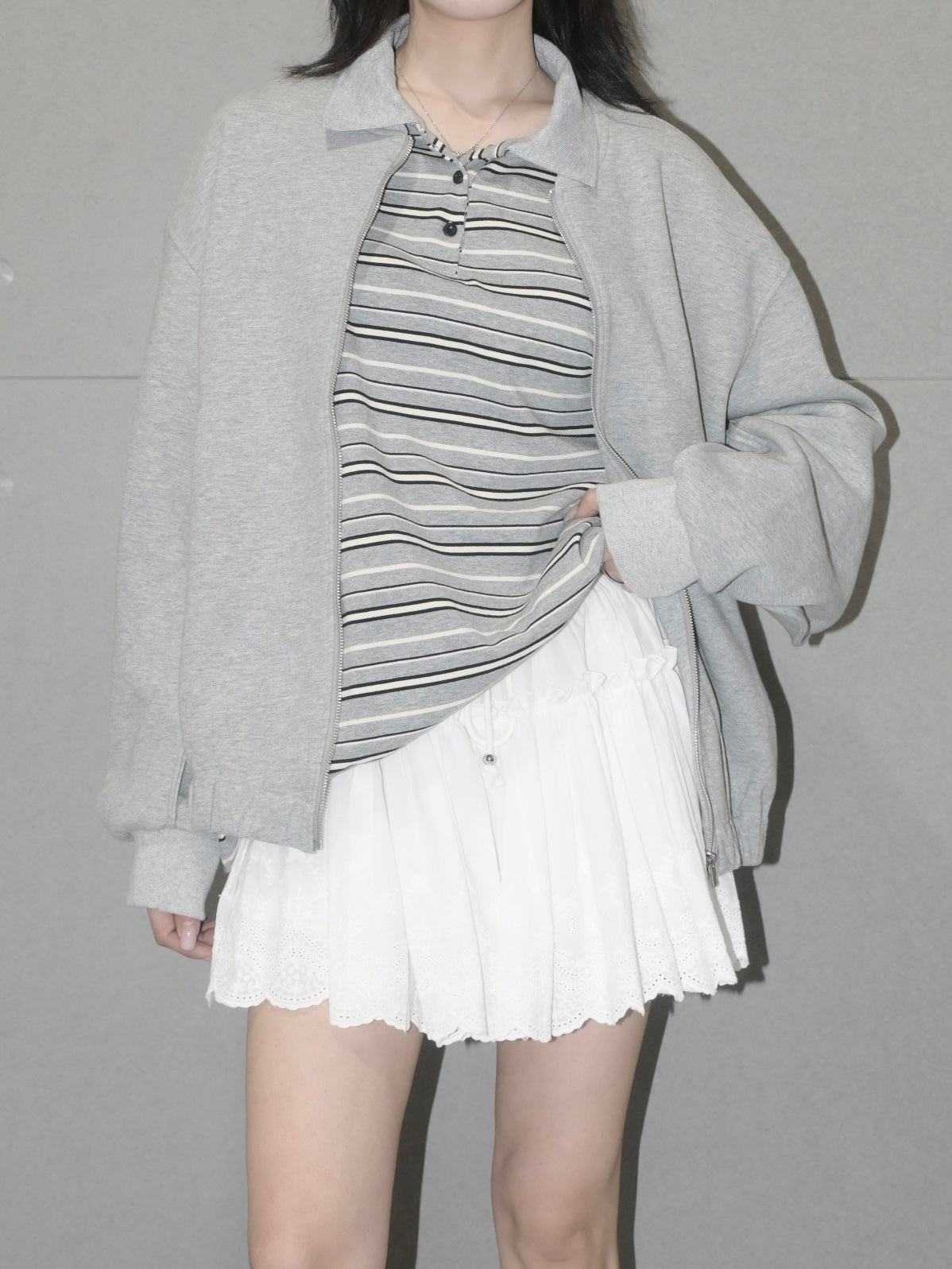 Cotton Eyelet Mini Skirt