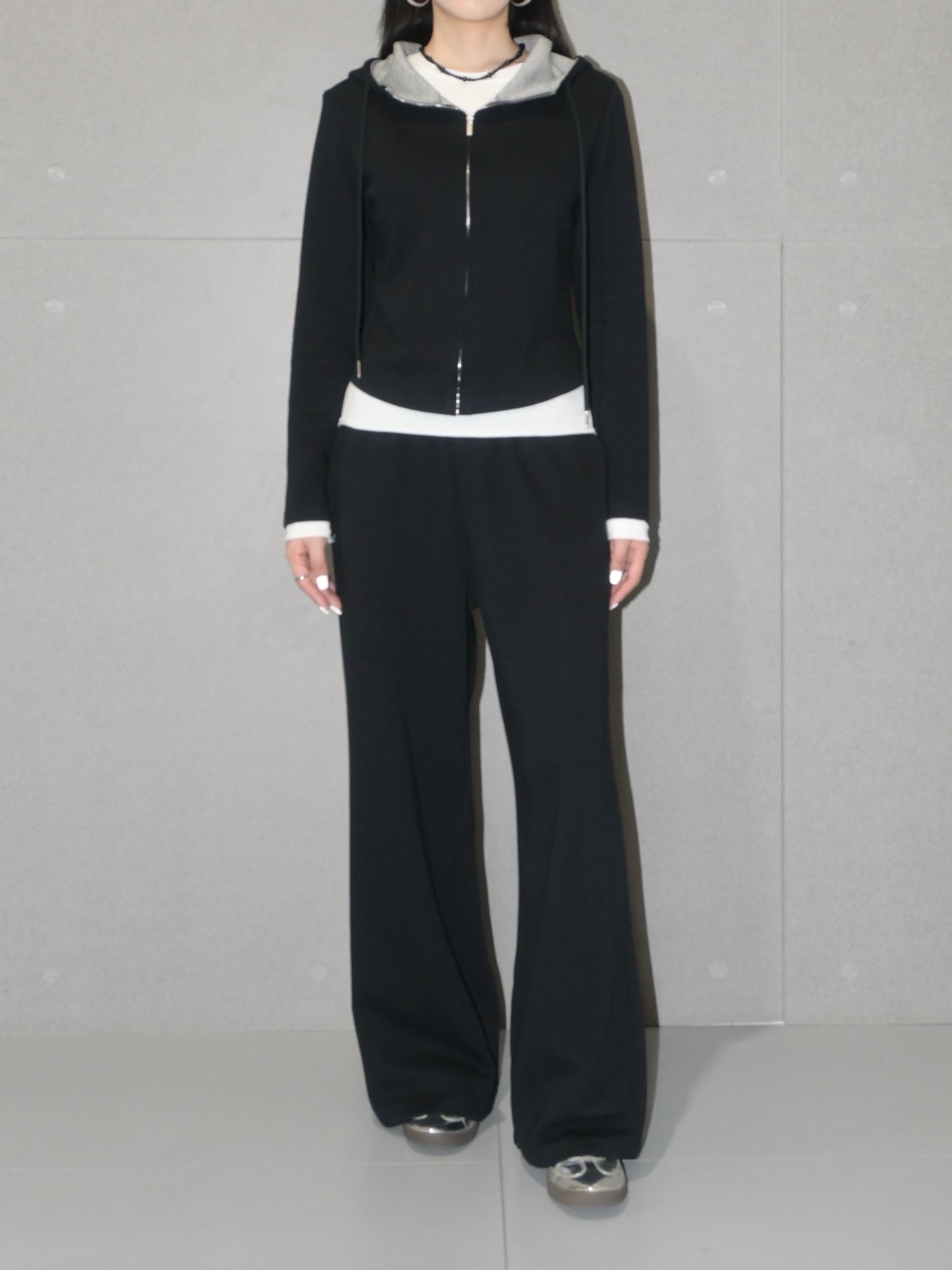 Chic Hoodie Wool Set Jacket
