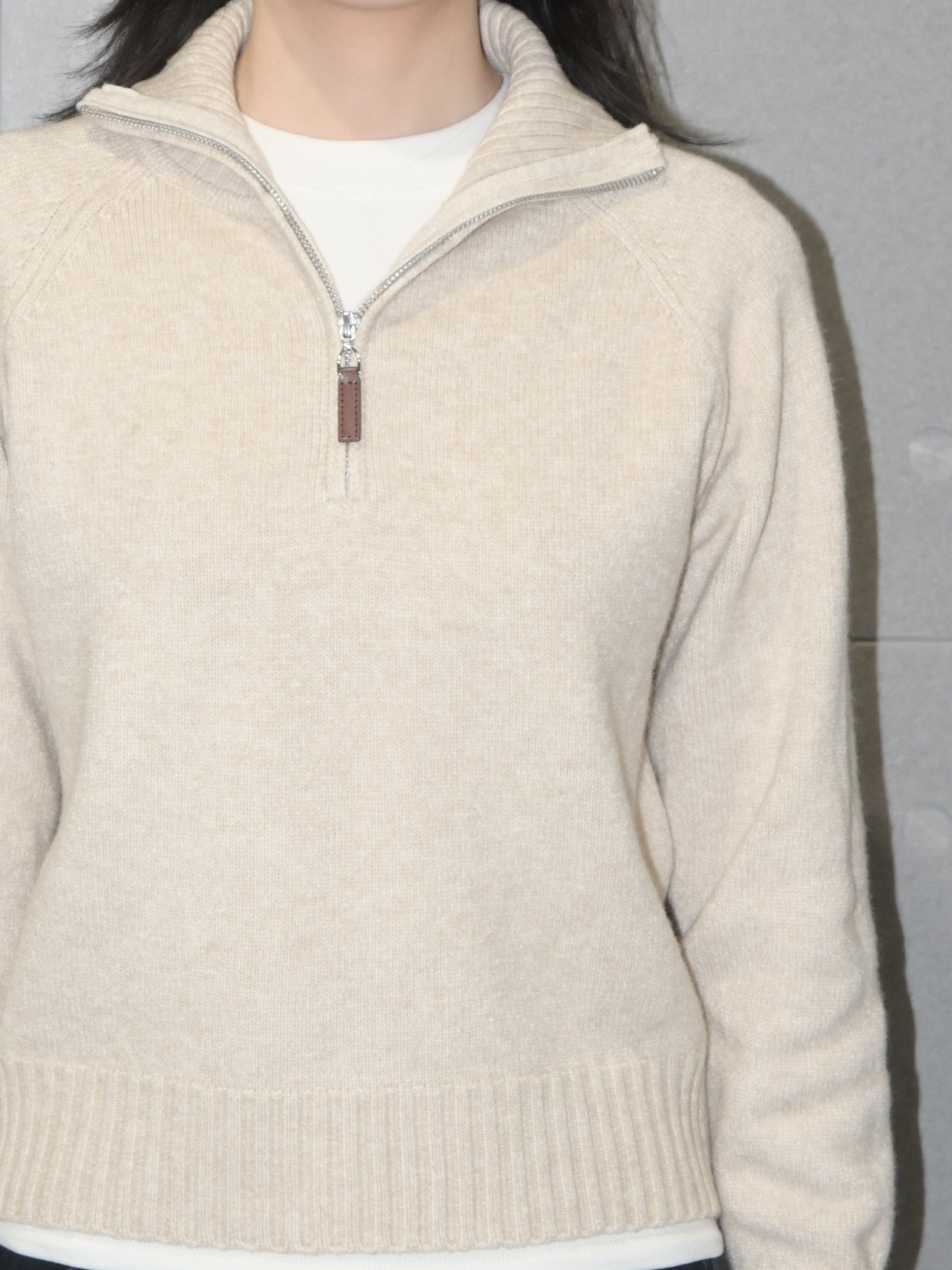Half Zip Wool Sweater