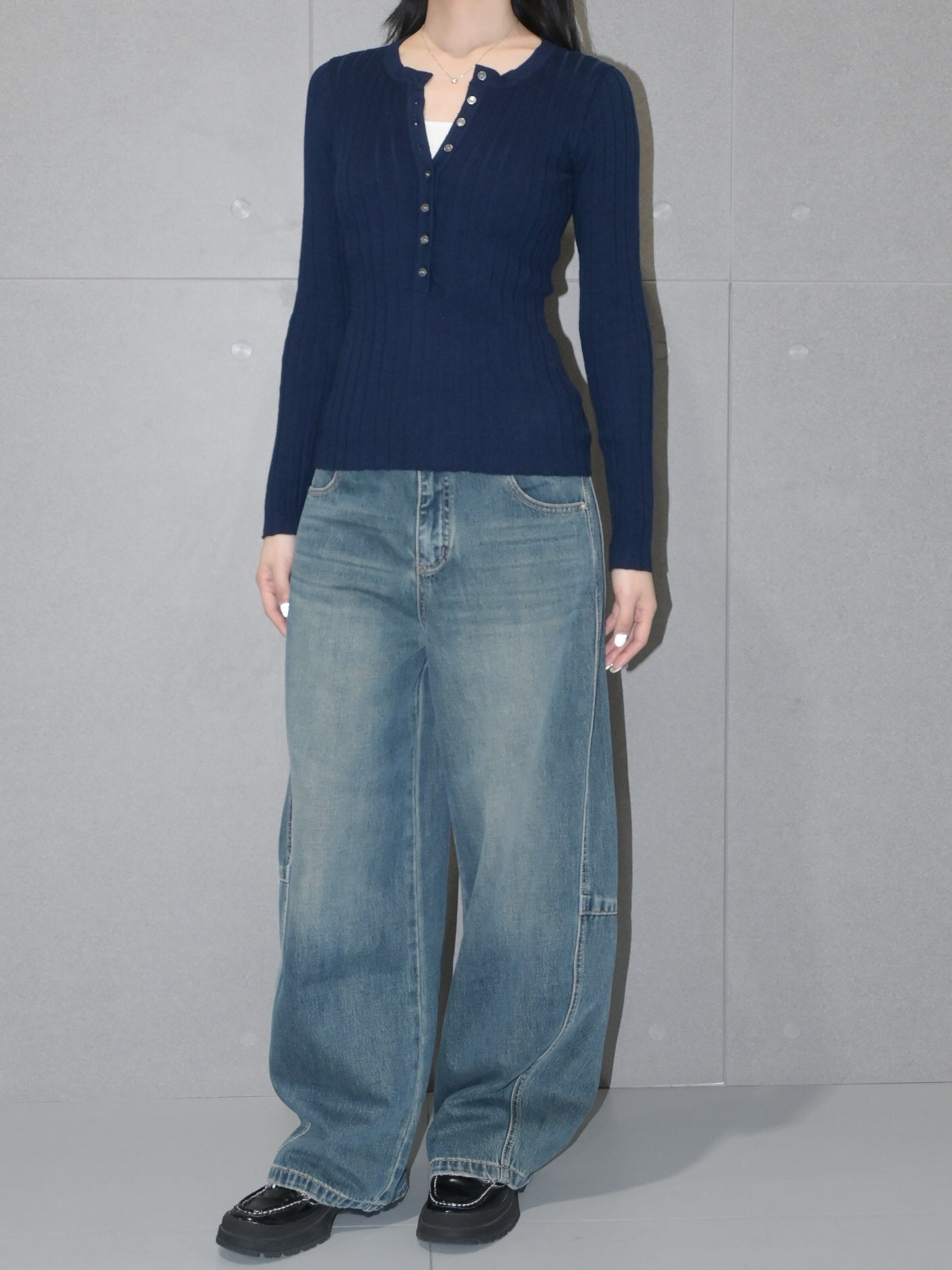 Rib Henley Longsleeve