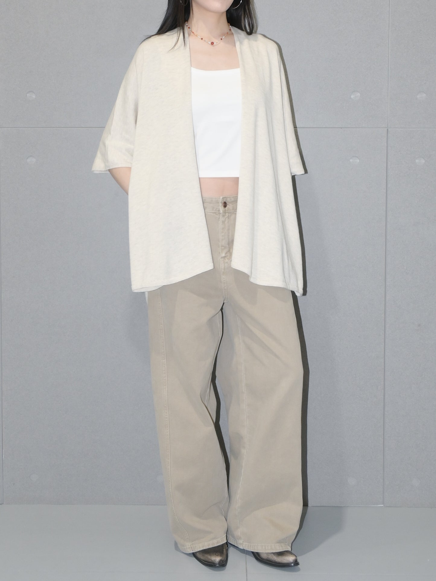 Asymmetric Wool Cardigan