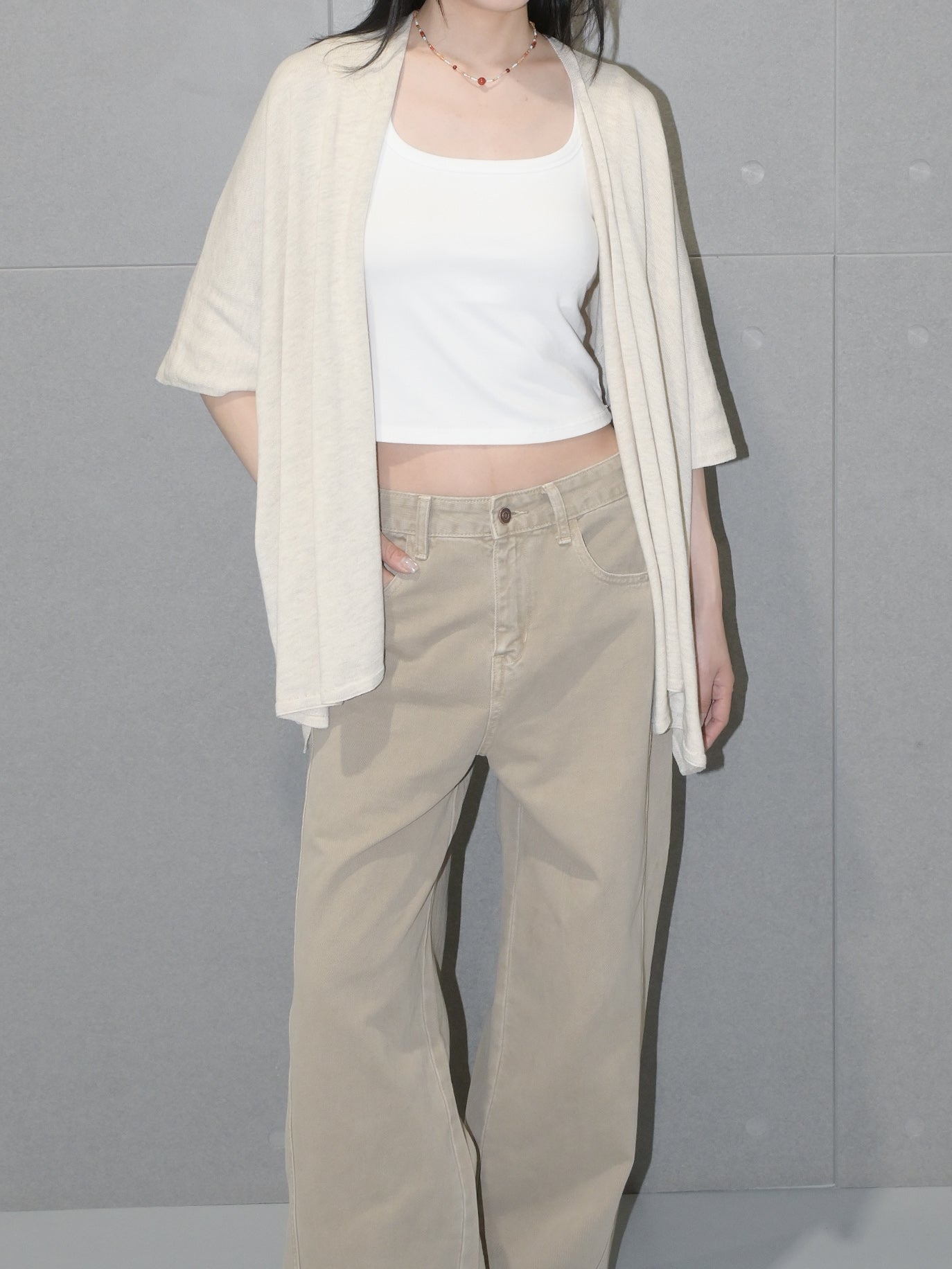 Asymmetric Wool Cardigan