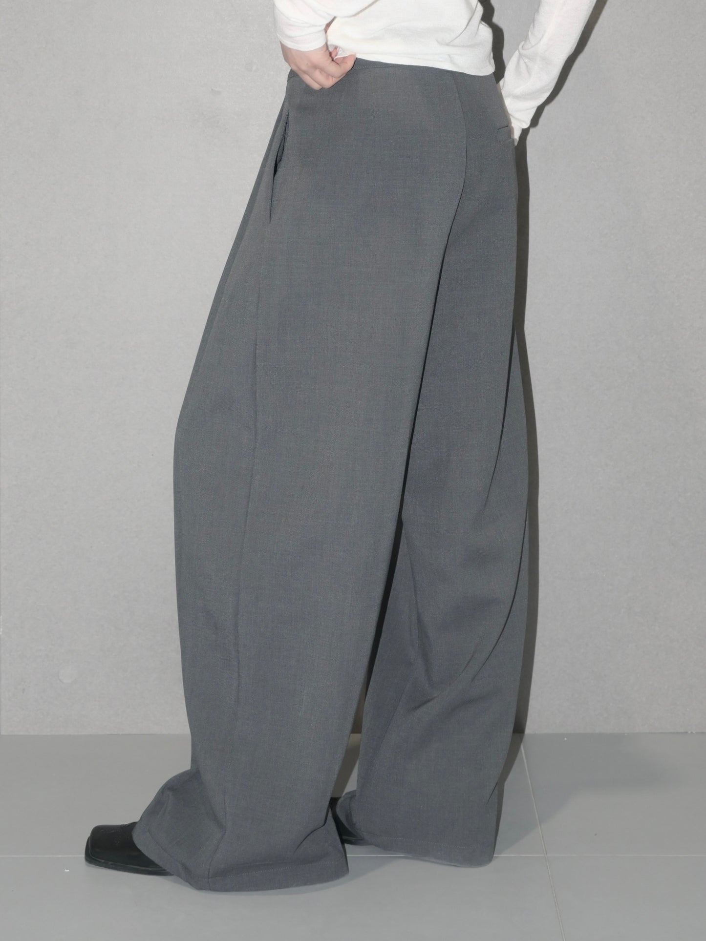 Drapey Multi Pleats Trouser