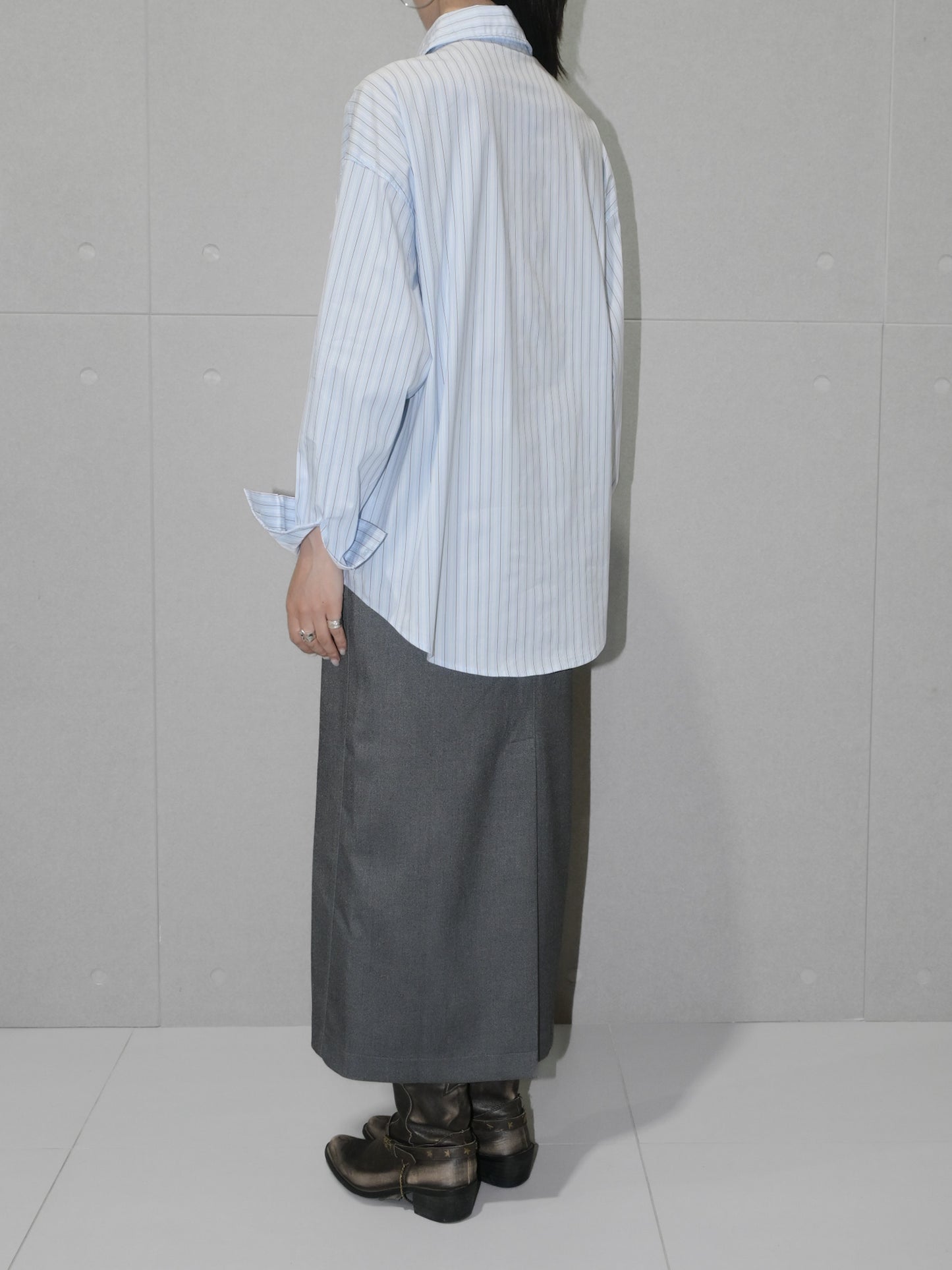 Contrast Stitch Stripe Shirt