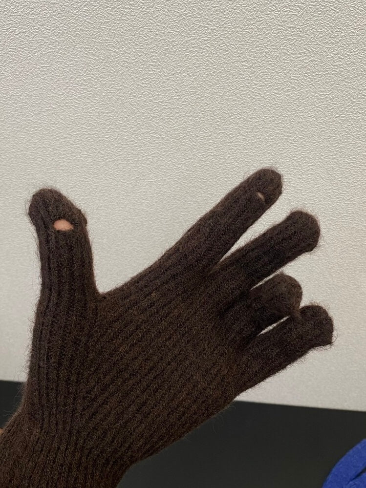 Ribbed Wool Gloves