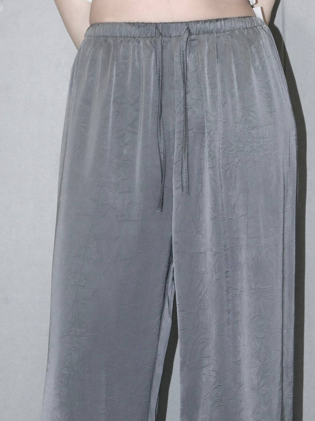 Crinkled Satin Pant