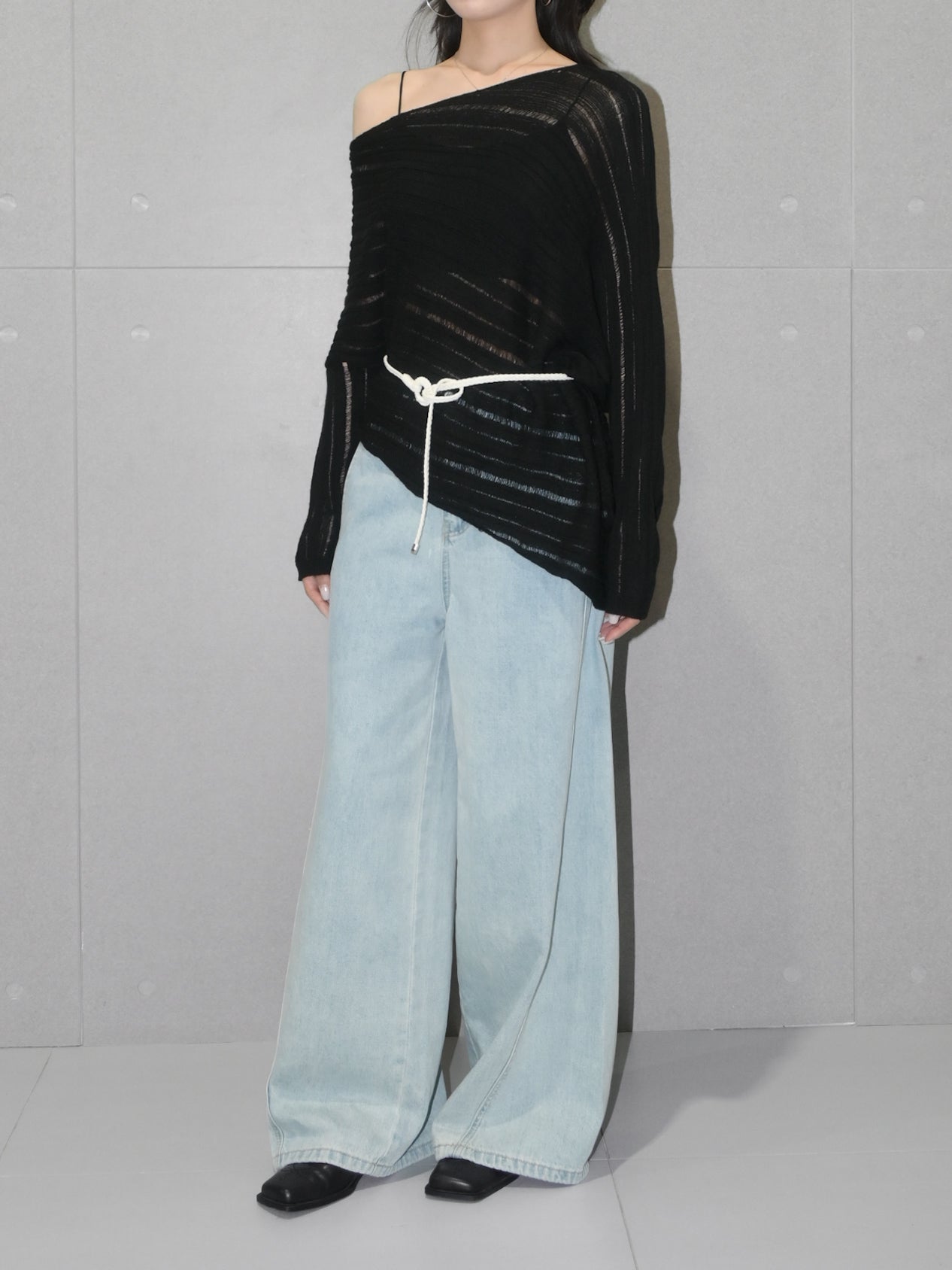 Openwork Knit Poncho