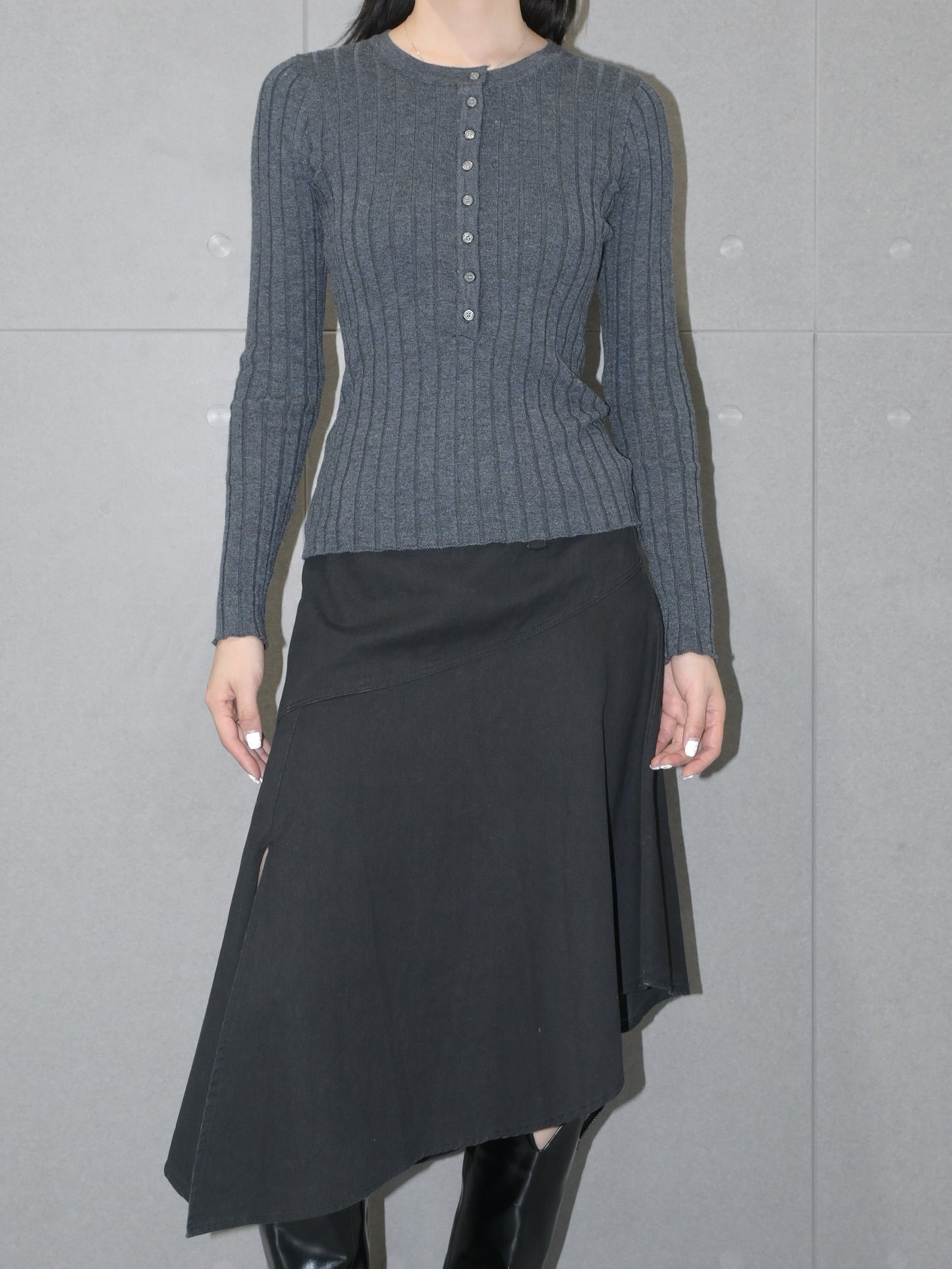 Rib Henley Longsleeve