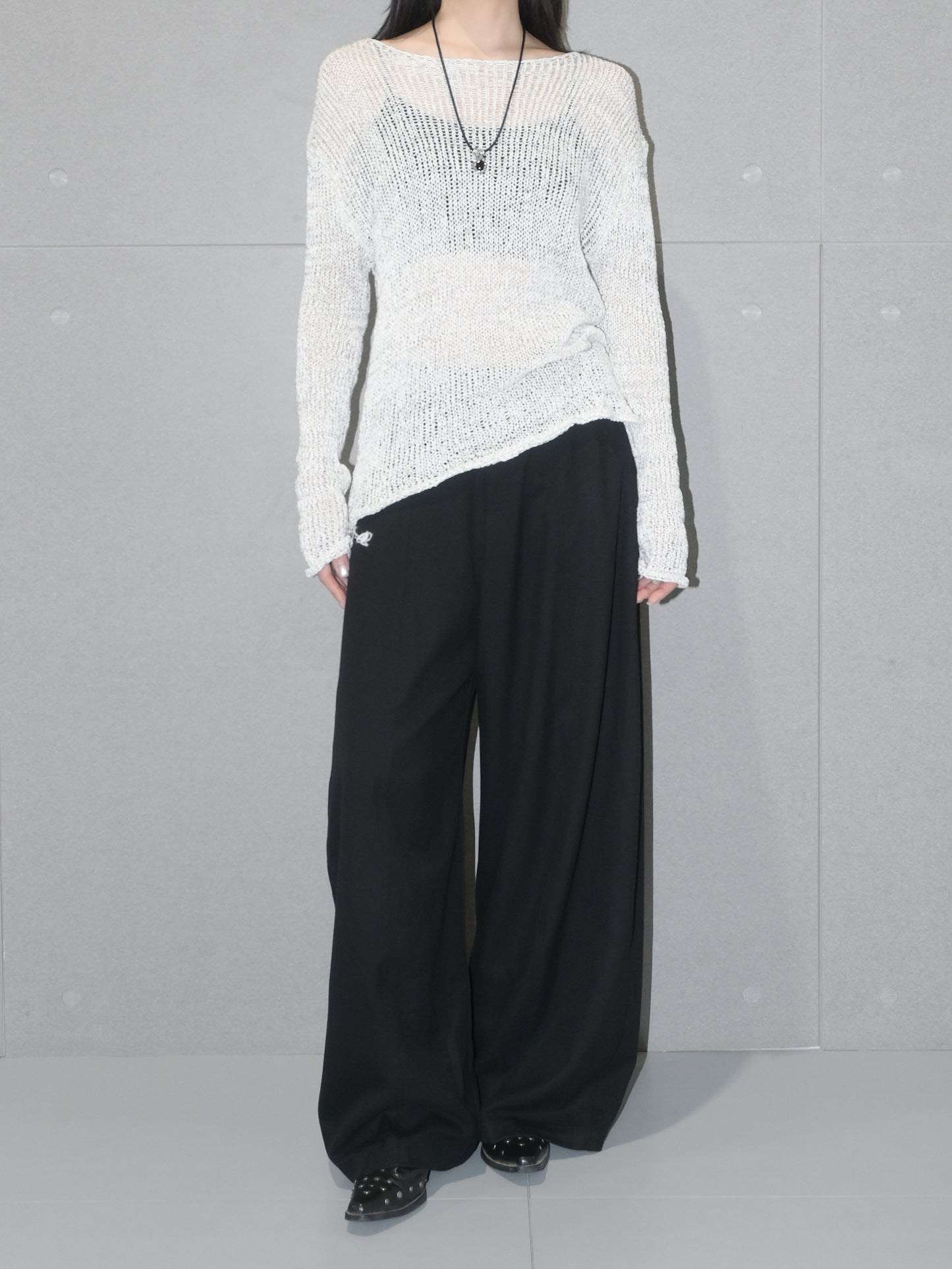 Mixed-Color Knit Top
