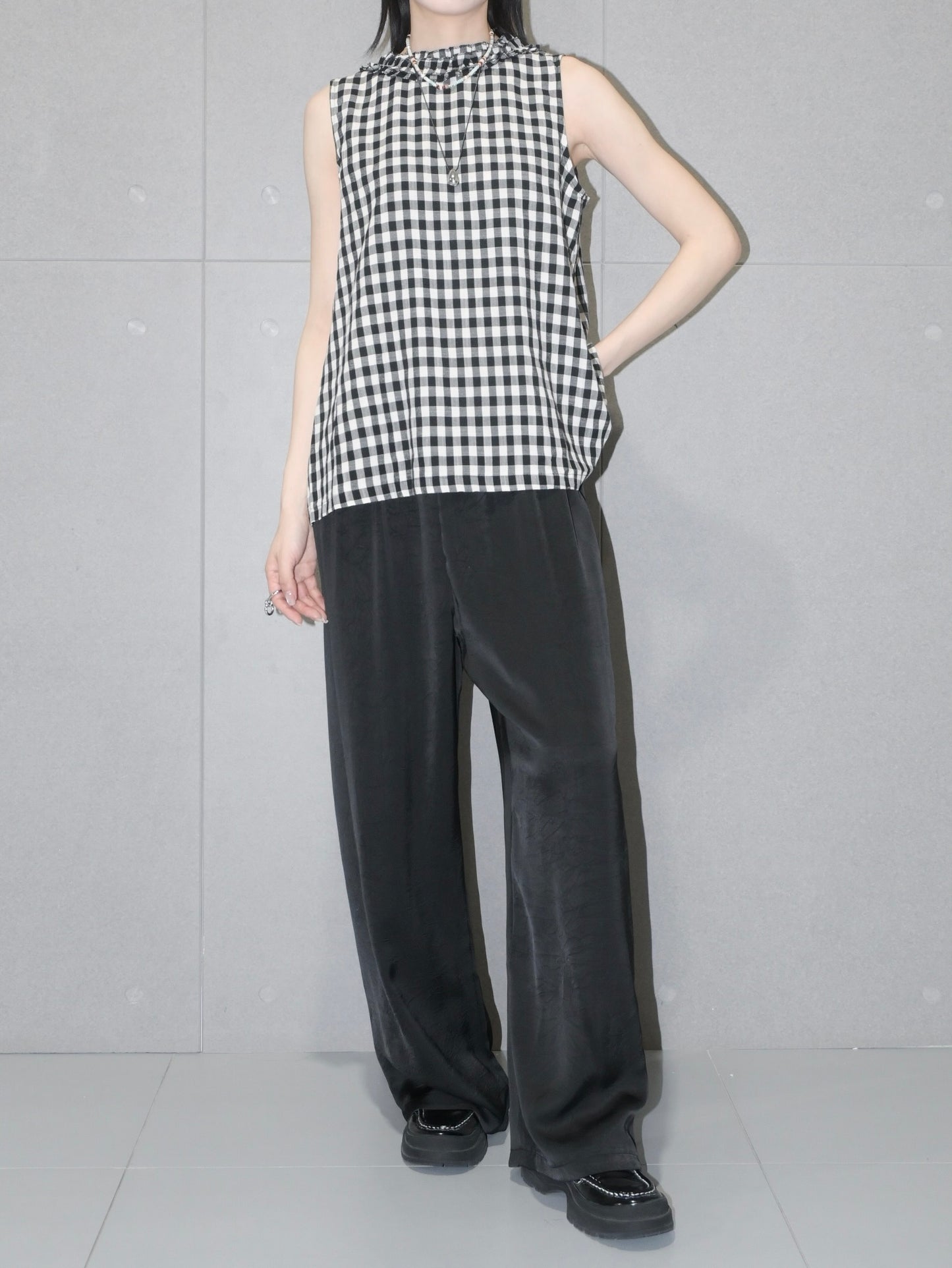 Crinkled Satin Pant