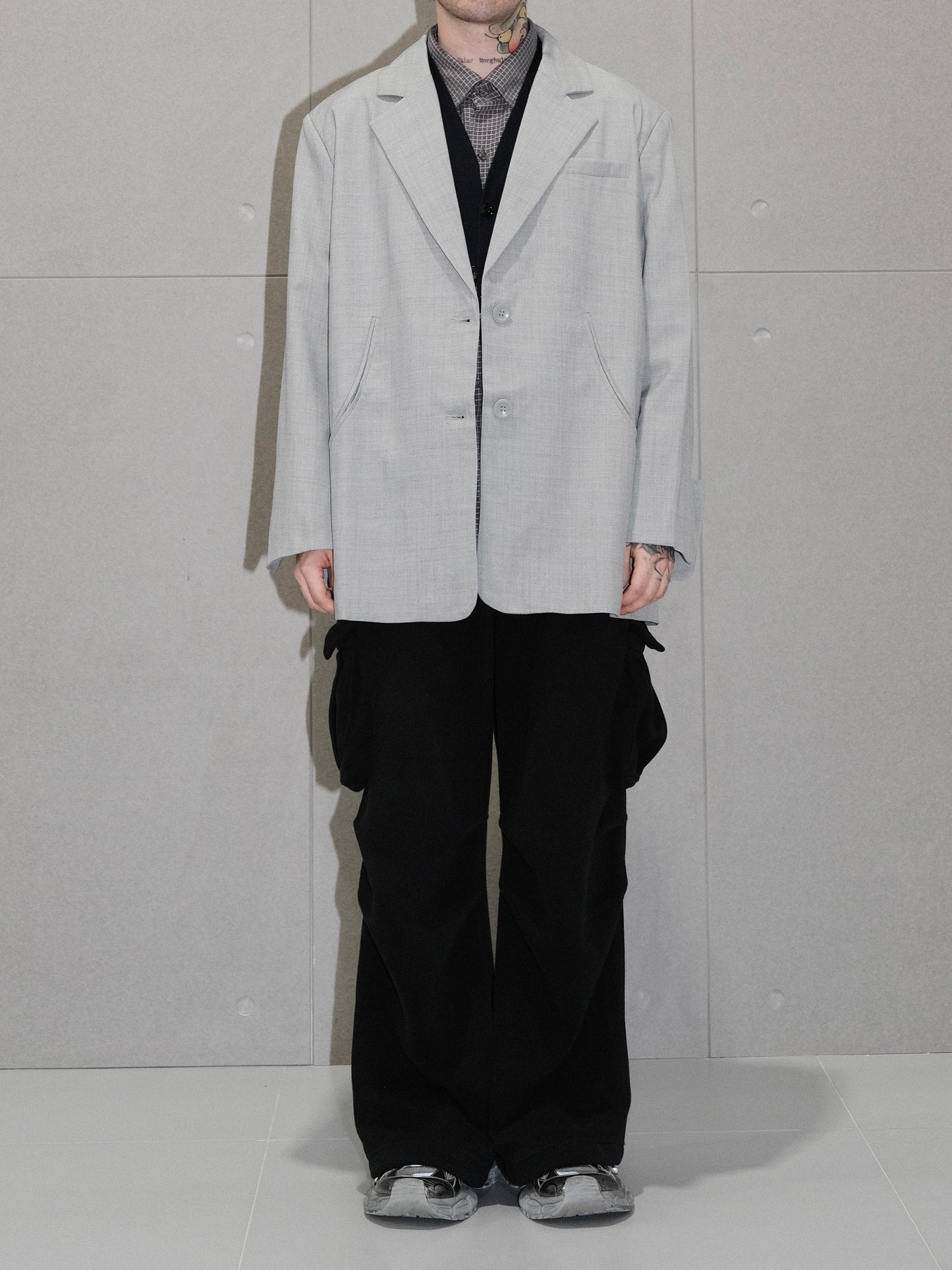 Unisex Checkered Blazer
