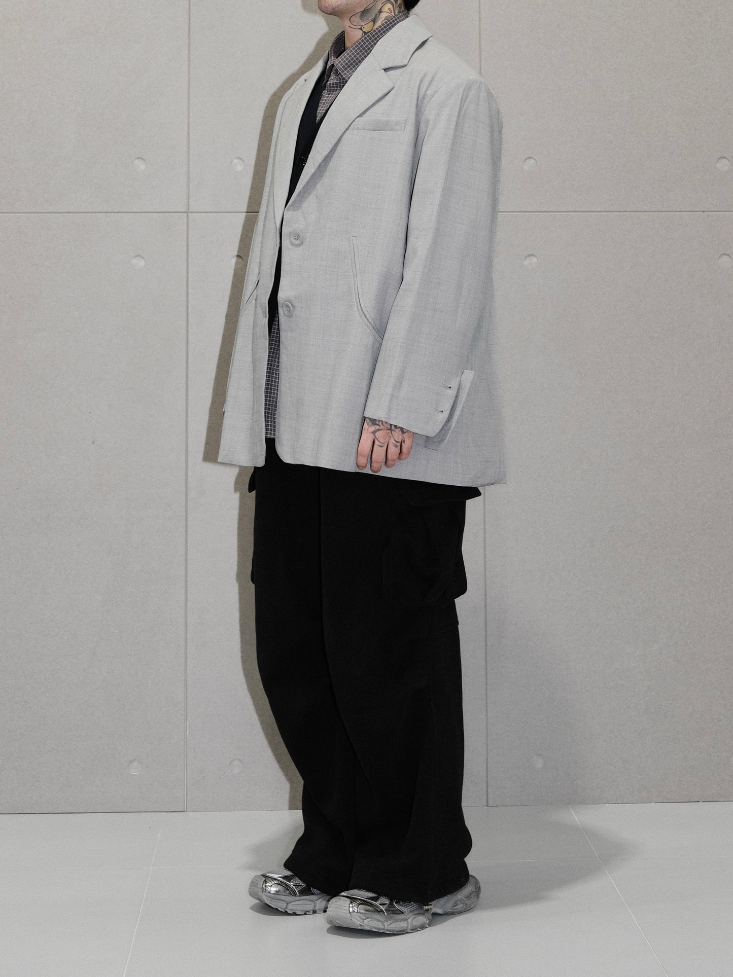 Unisex Checkered Blazer