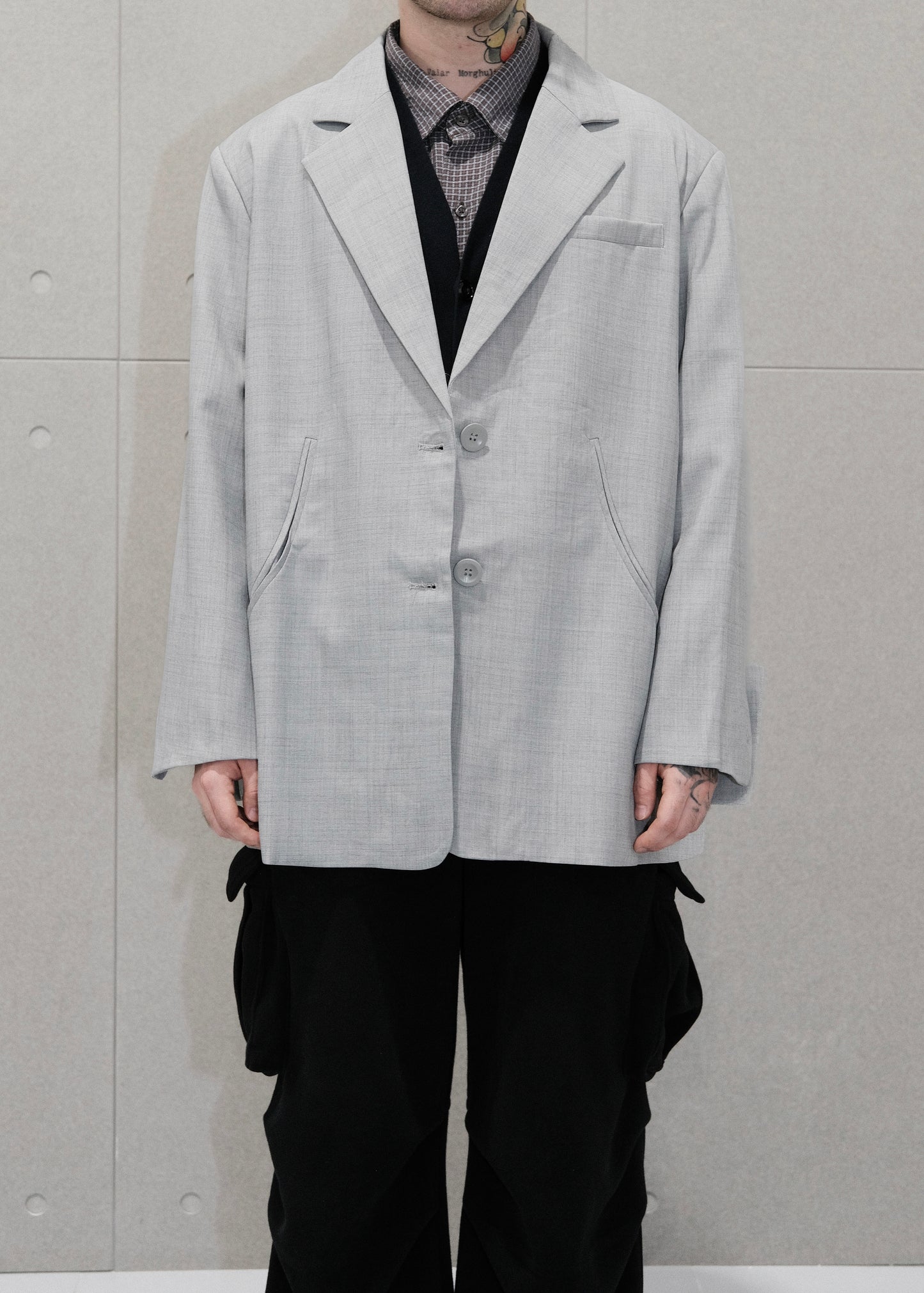 Unisex Checkered Blazer