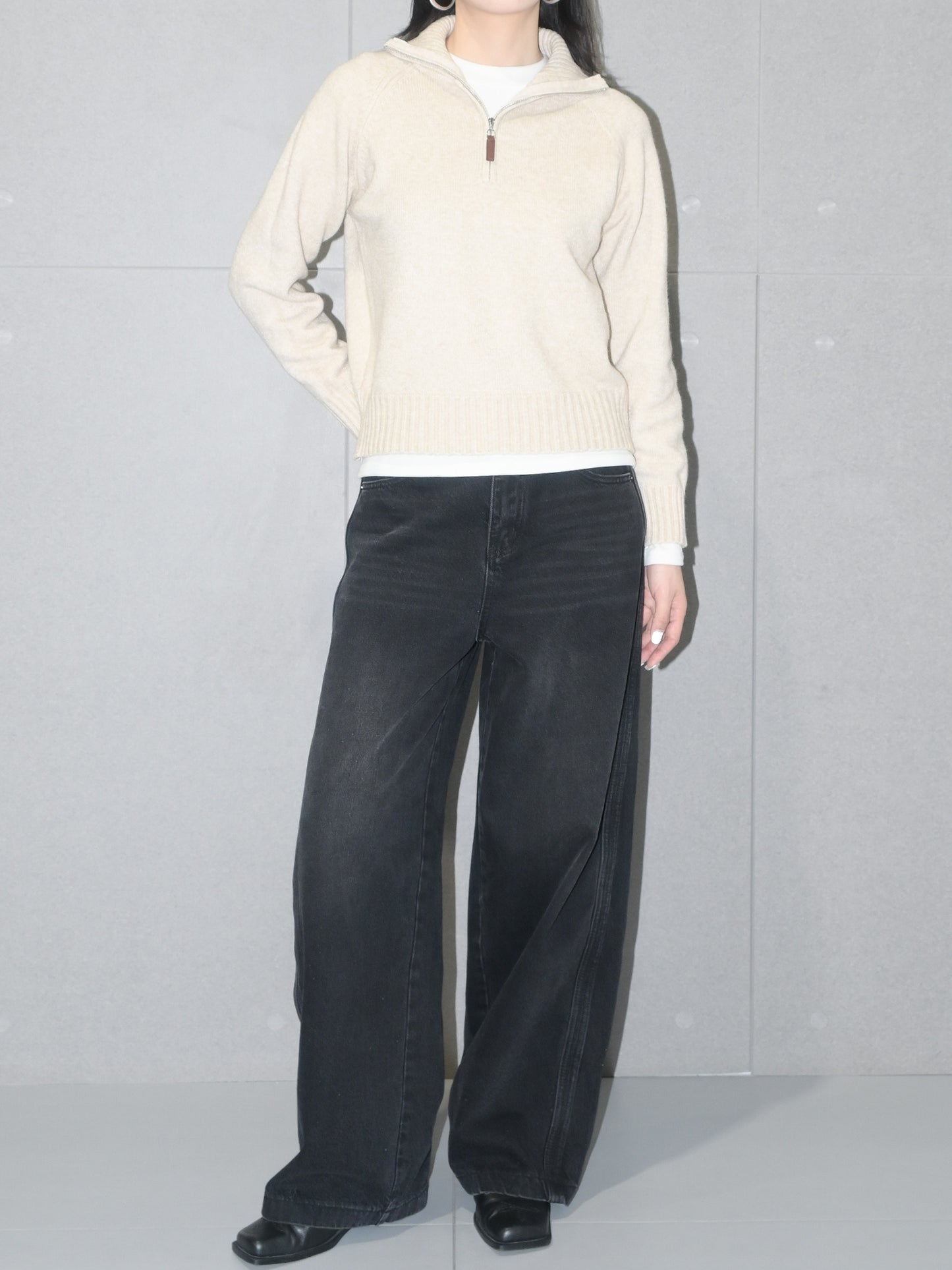 Half Zip Wool Sweater