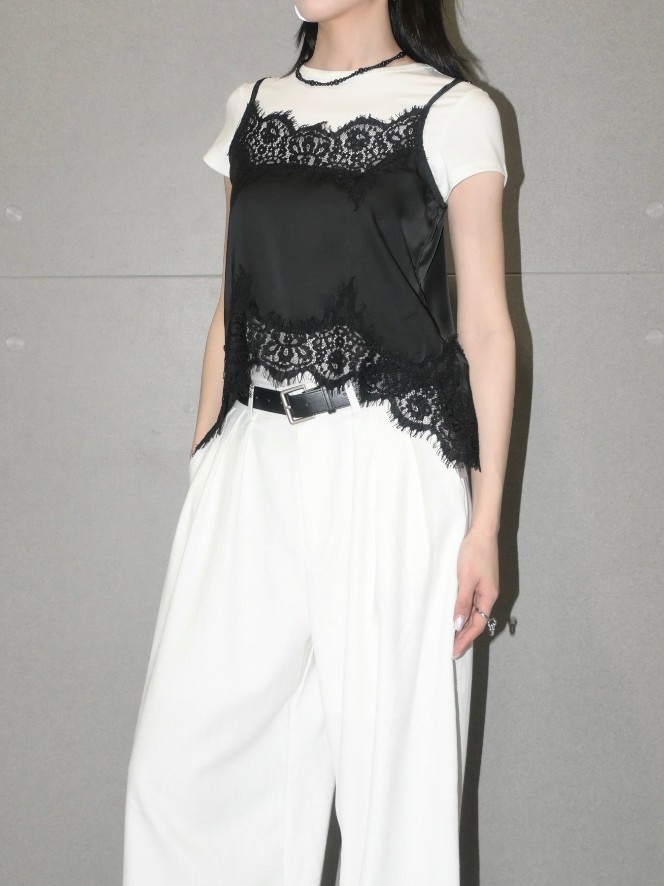 Lace Edging Satin Cami