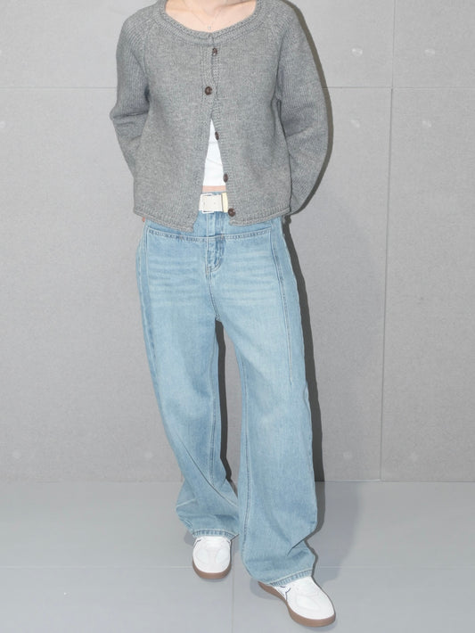 Contrast Wide Leg Jean