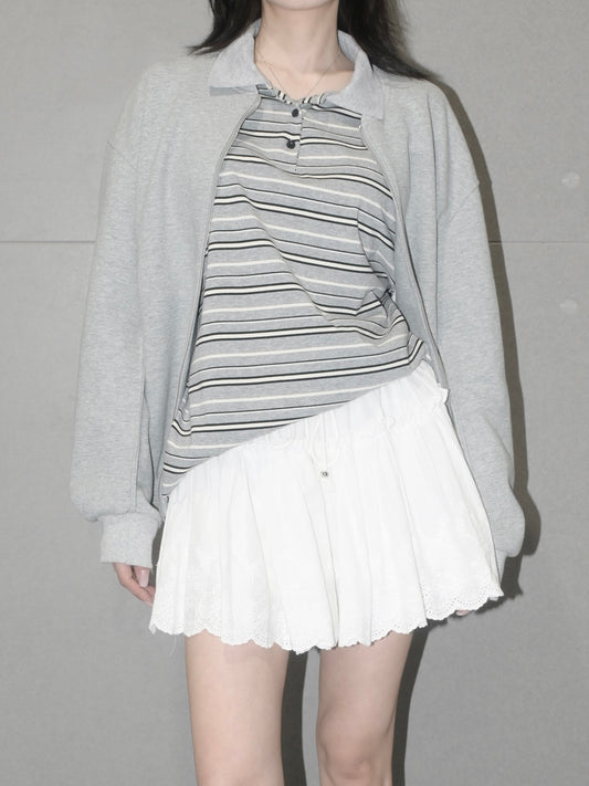 Cotton Eyelet Mini Skirt