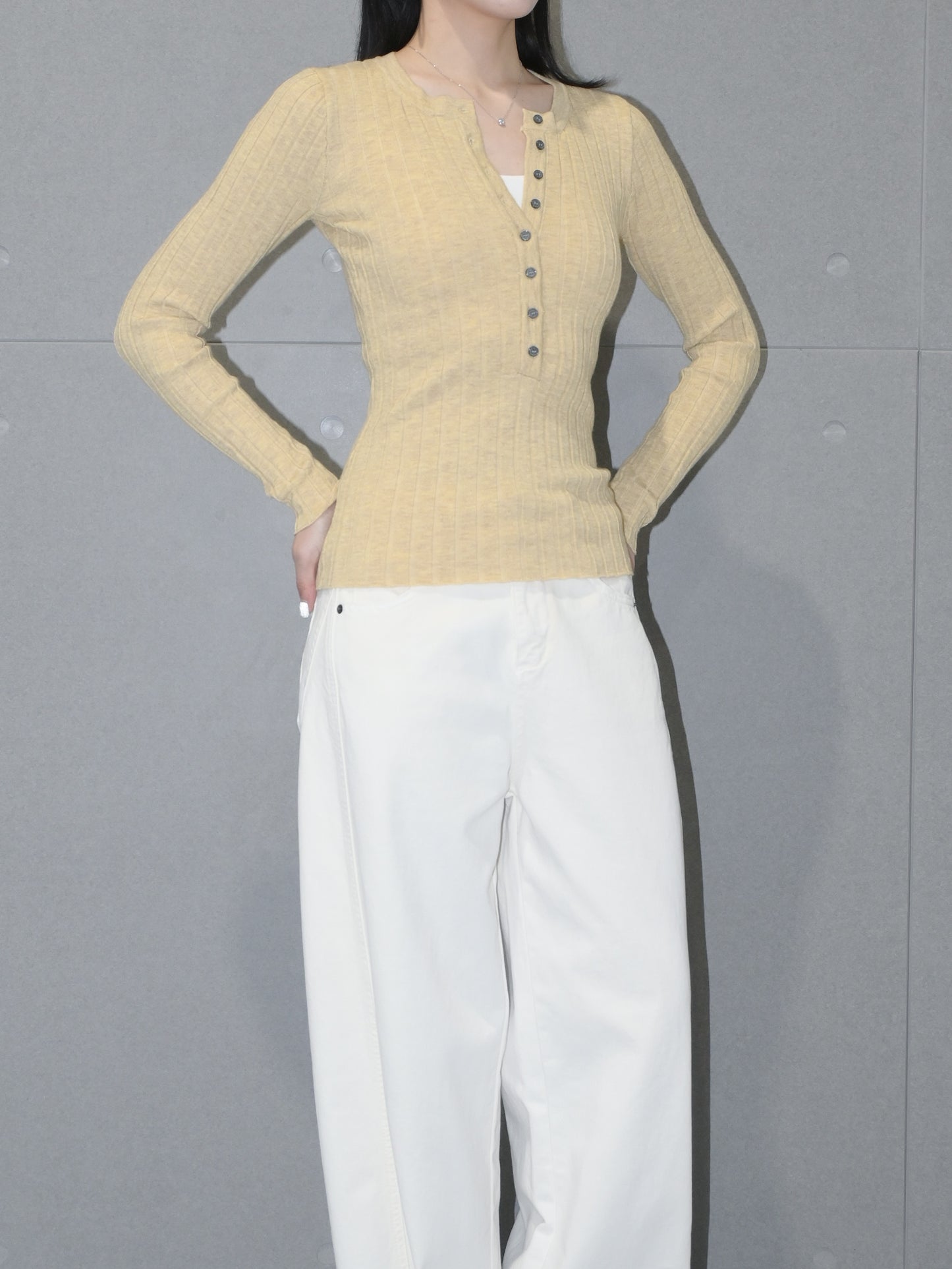 Rib Henley Longsleeve