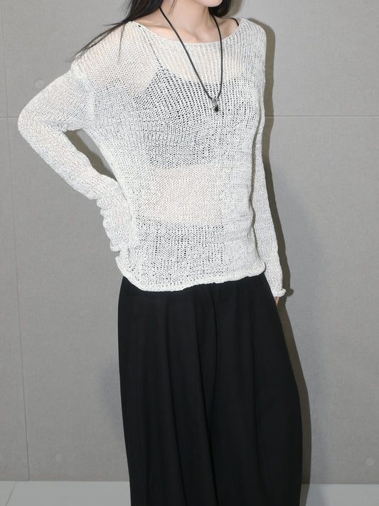 Mixed-Color Knit Top