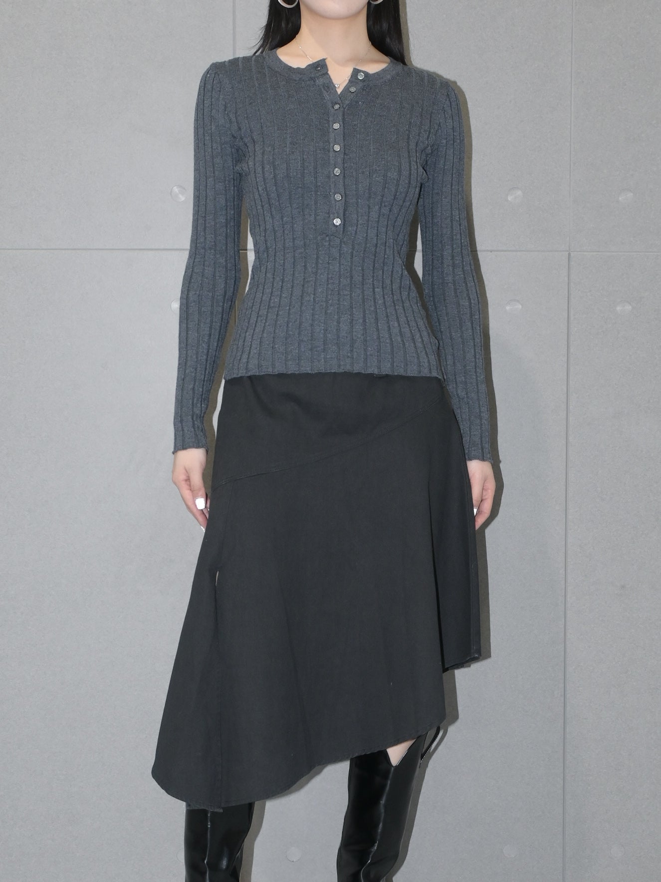 Rib Henley Longsleeve