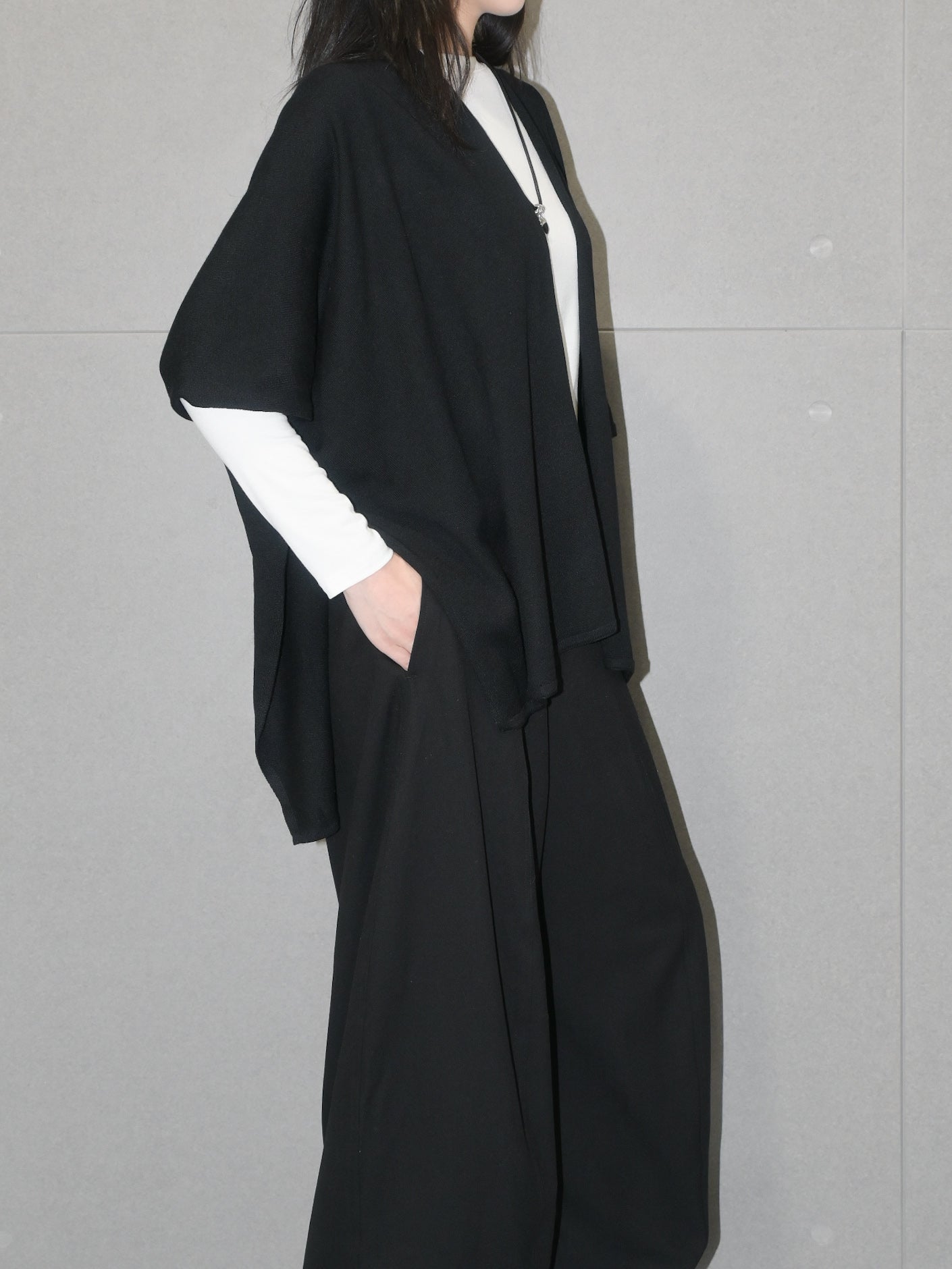 Asymmetric Wool Cardigan