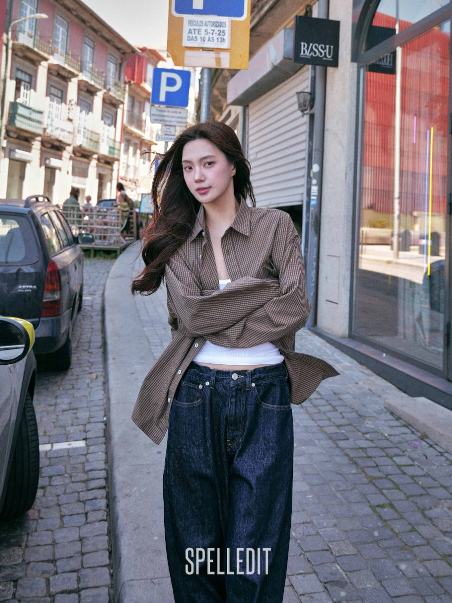 SPELLEDIT CHAIN STITCH CHECKED SHIRT