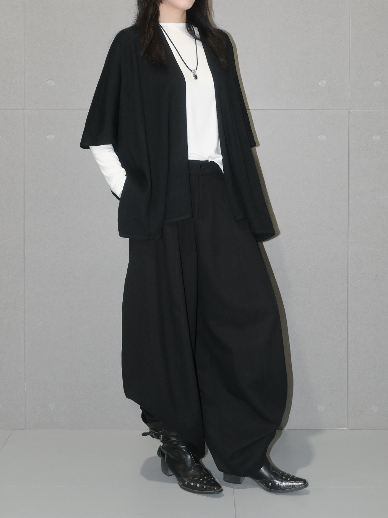 Asymmetric Wool Cardigan