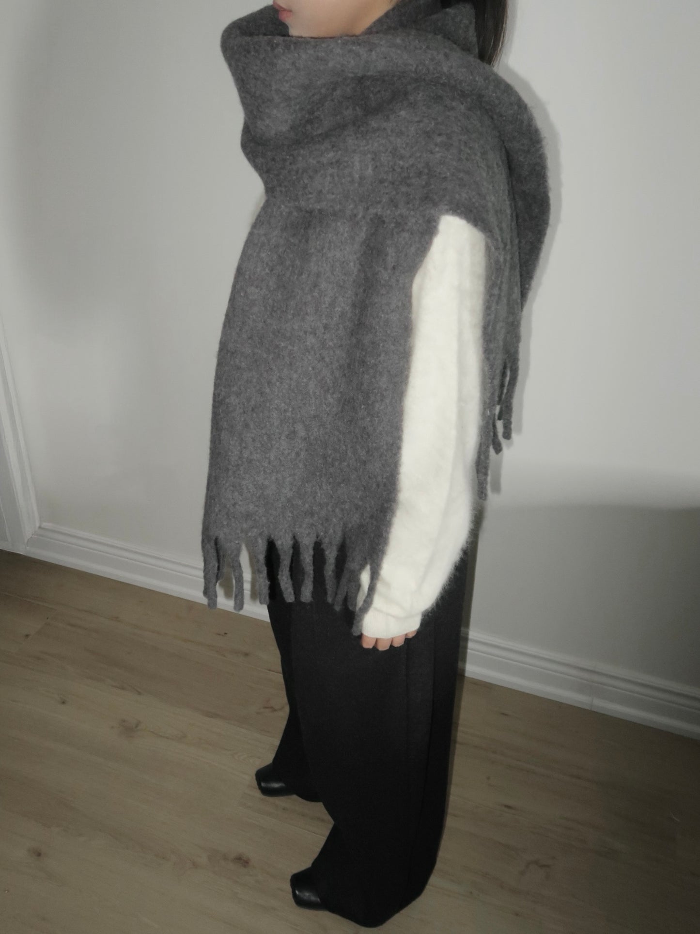 Wool Twist Fringe Scarf