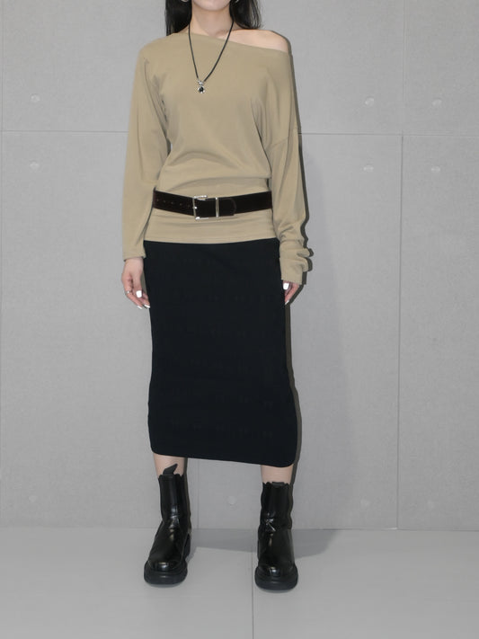 Ribbed Pencil Skirt