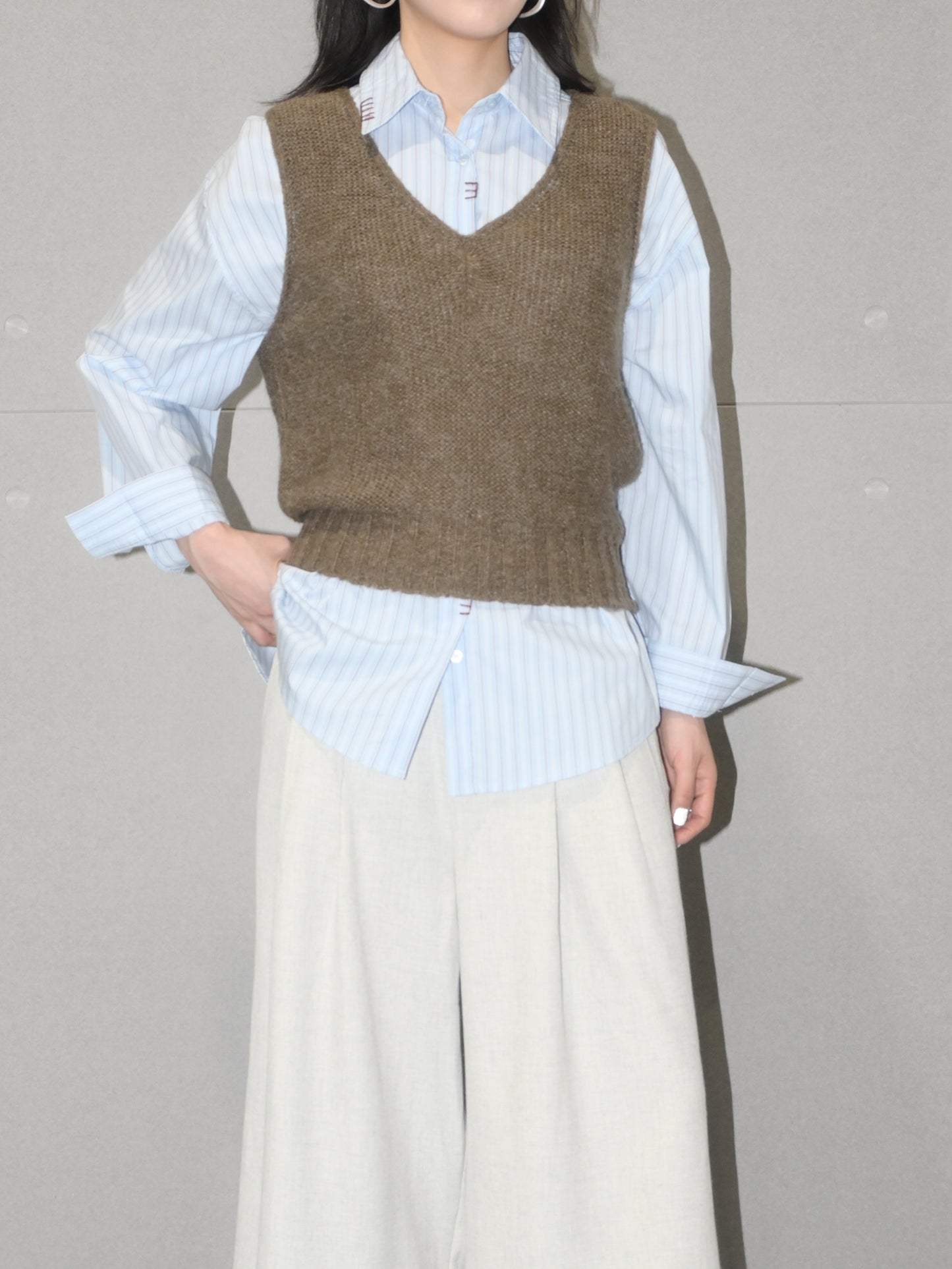 Wool Rolled Edge Vest