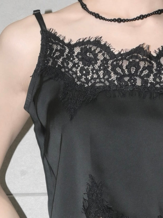 Lace Edging Satin Cami