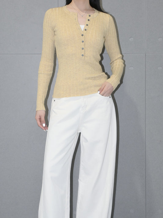 Rib Henley Longsleeve