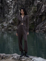 Load image into Gallery viewer, Knit Jogger Set Pant Brown
