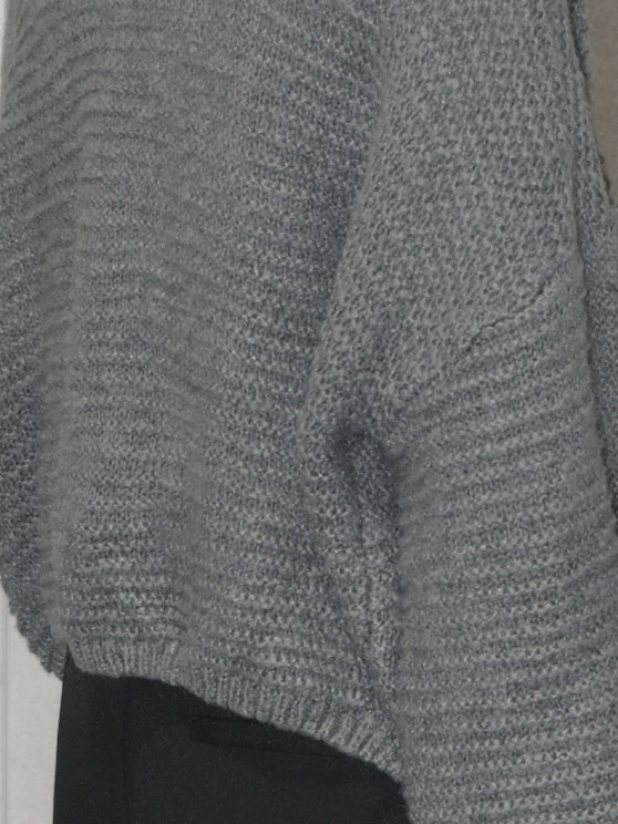 Open-Front Wool Cardigan