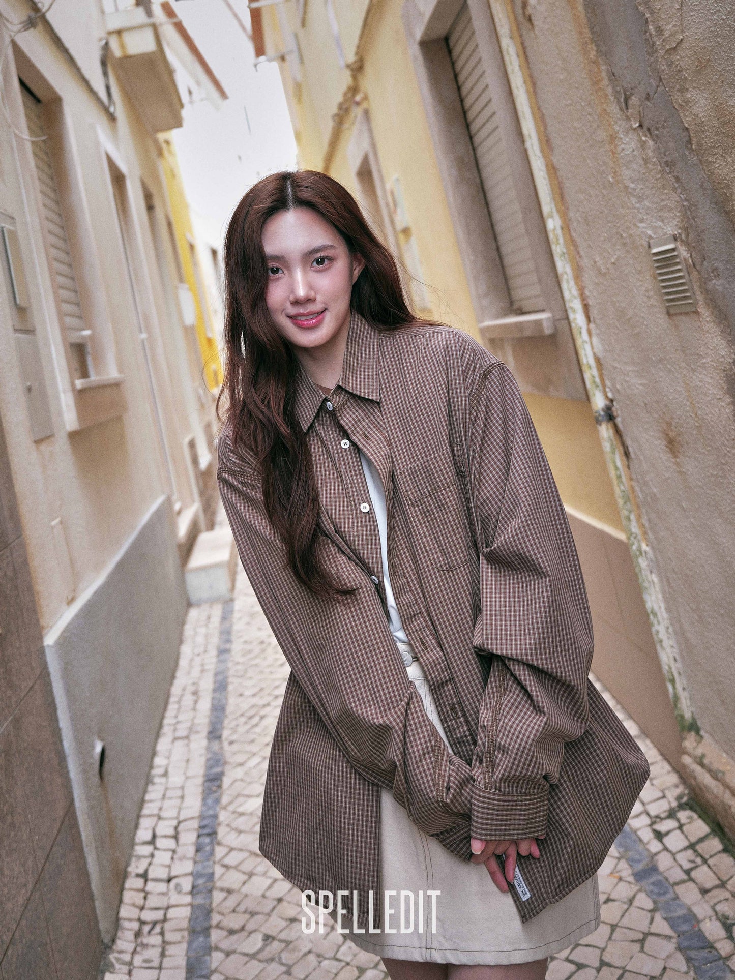 SPELLEDIT CHAIN STITCH CHECKED SHIRT