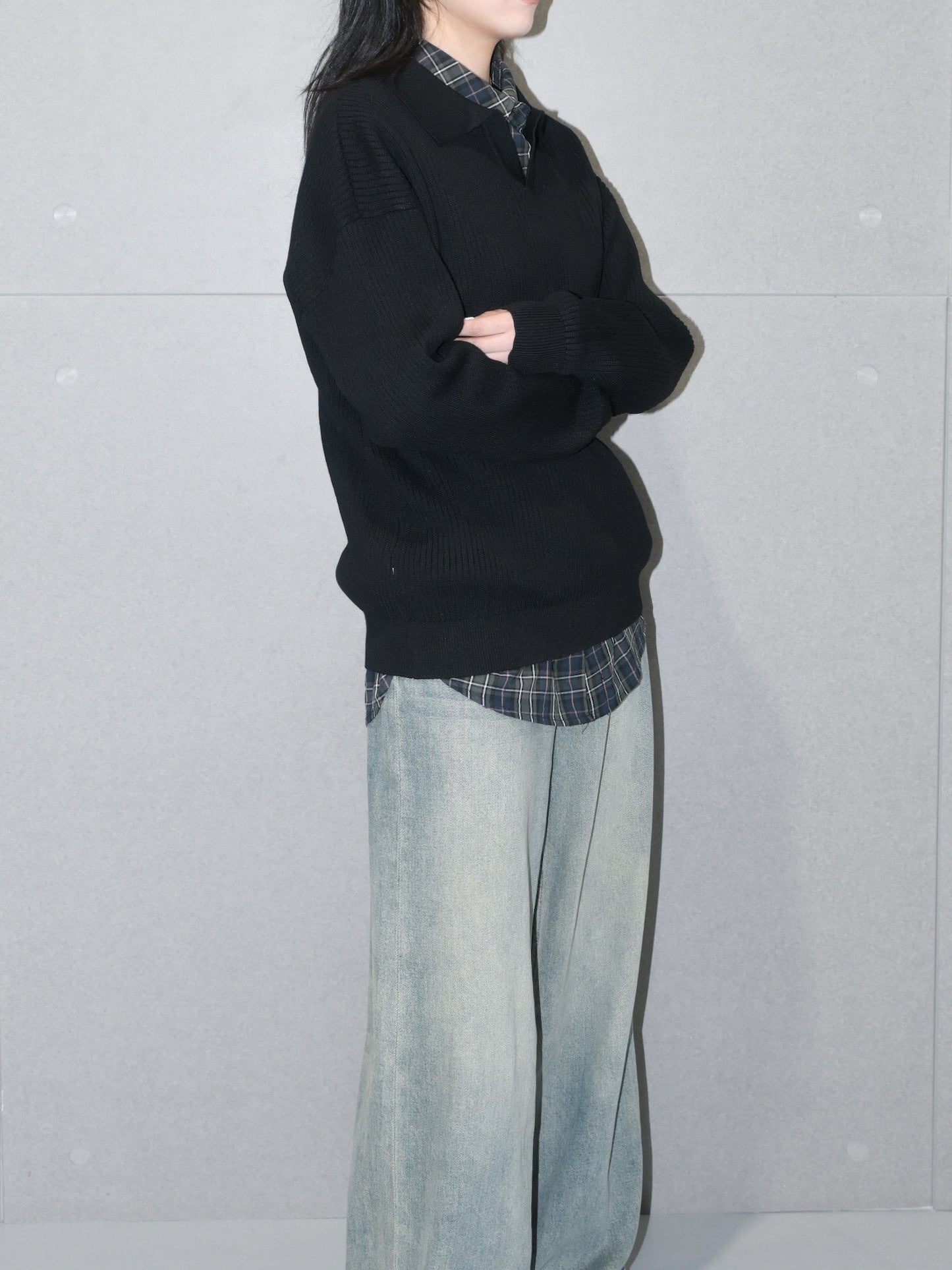 Merino Wool Polo Sweater