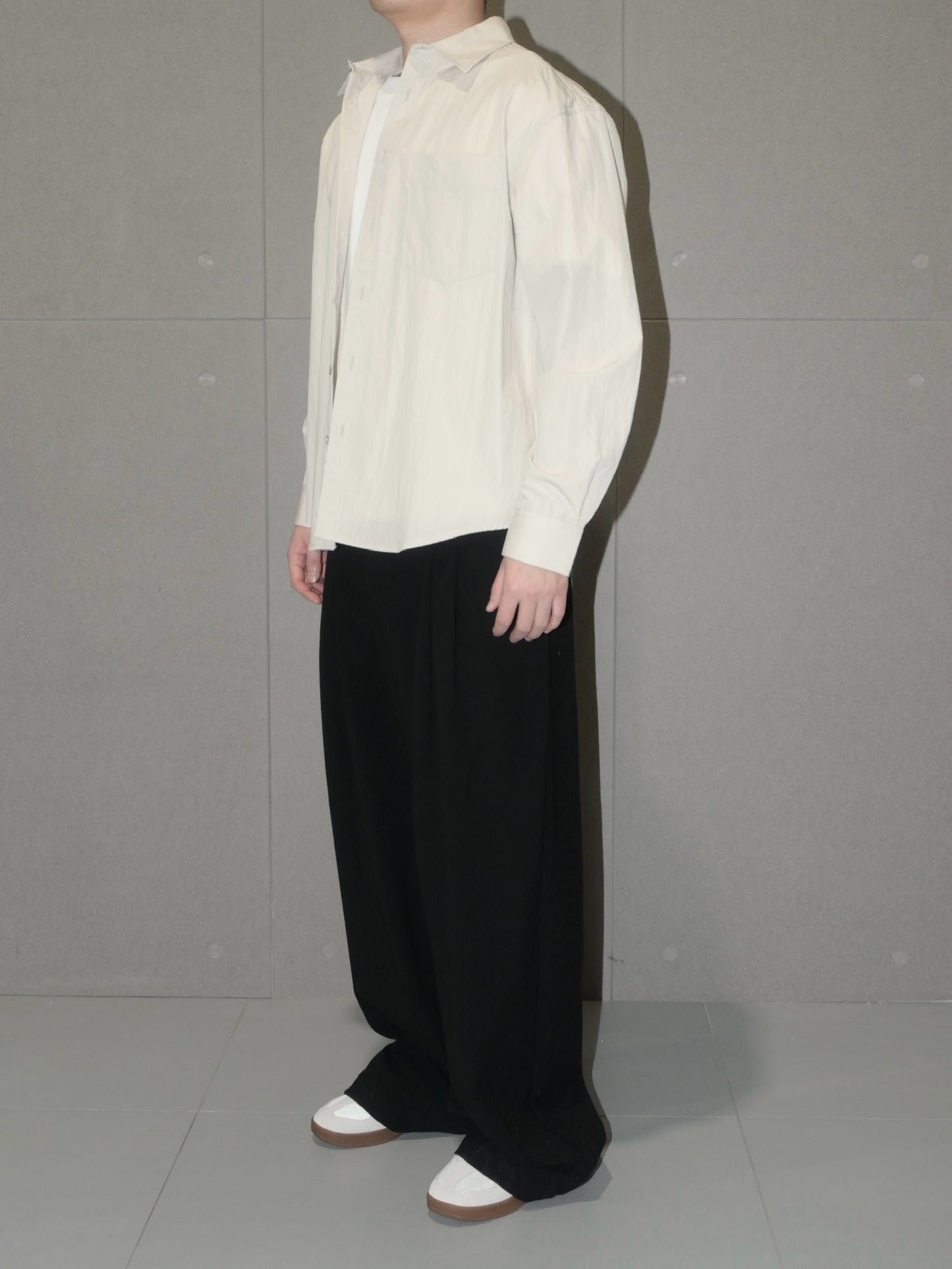 Crinkle Long Sleeve Shirt