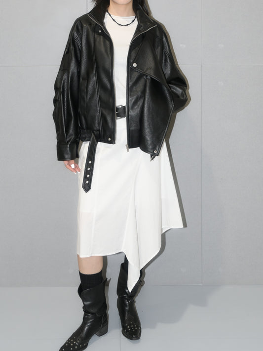 Oversized Vegan Leather Blouson