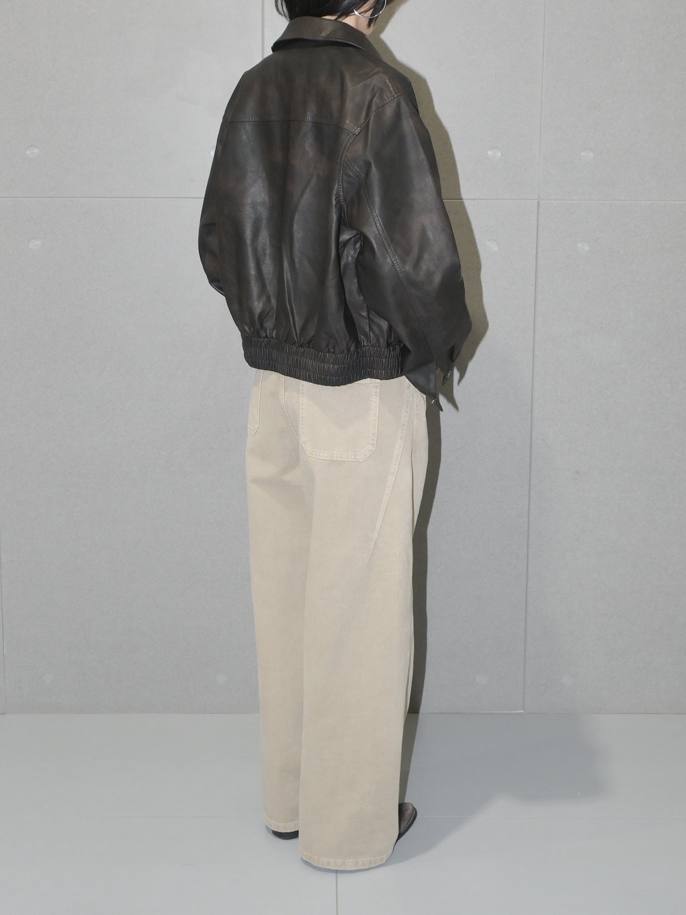 Cropped Vegan Leather Jacket