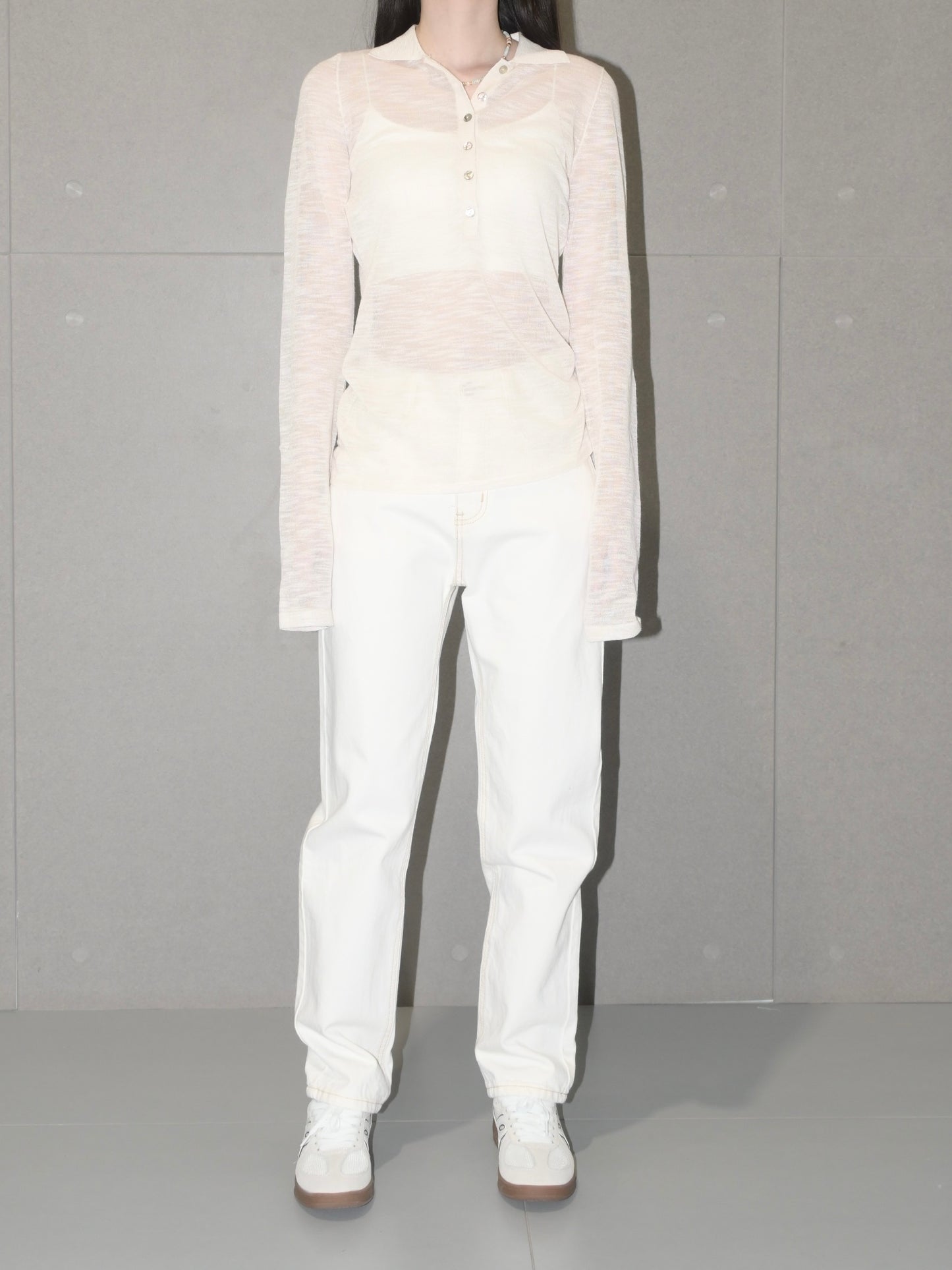 High Waisted White Pant