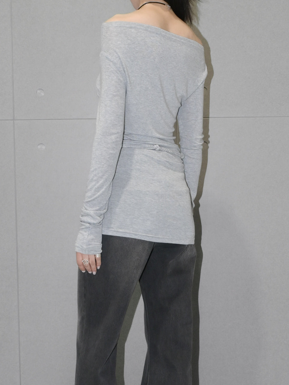 One Shoulder Wool Top