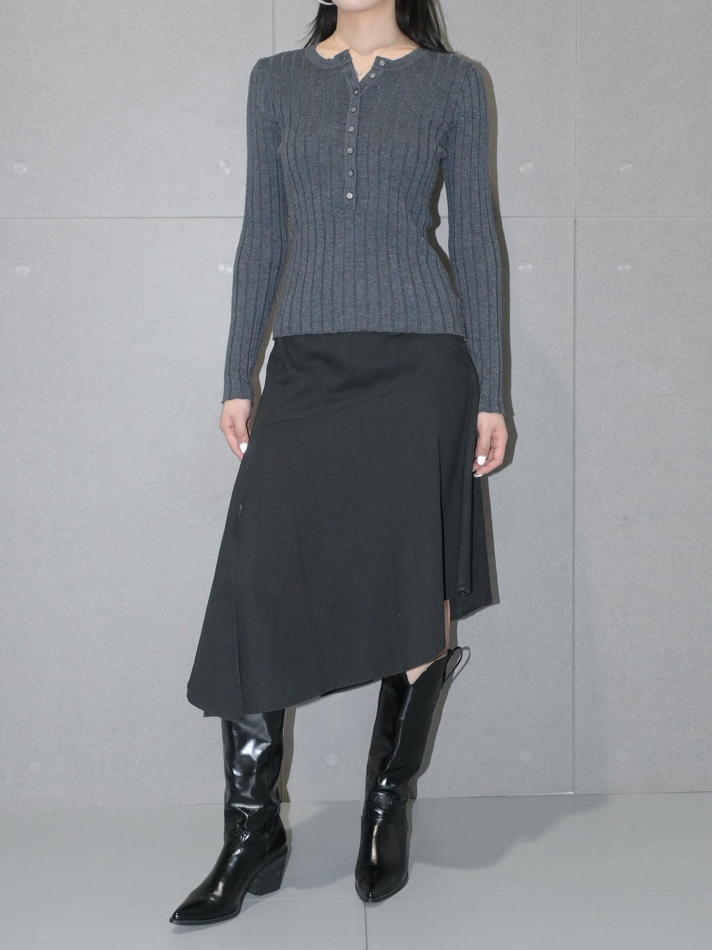 Rib Henley Longsleeve