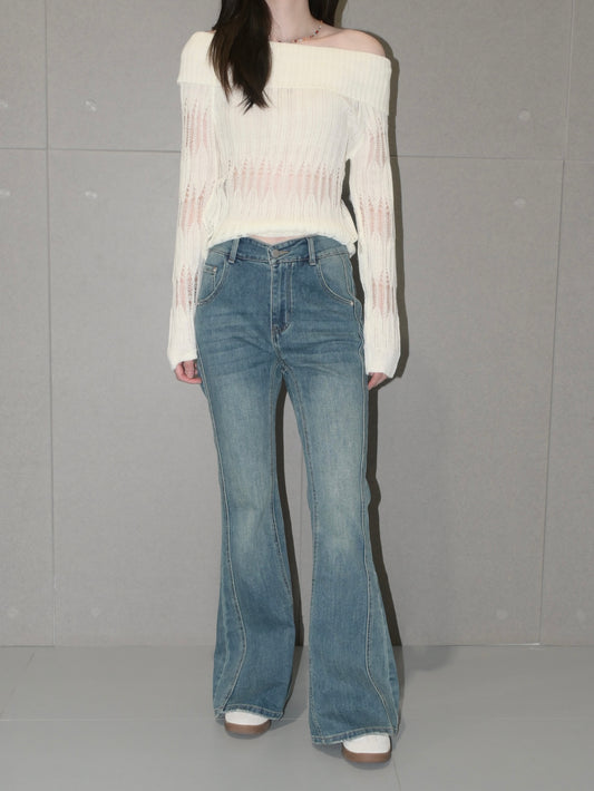 Hi-Rise Flare Jeans