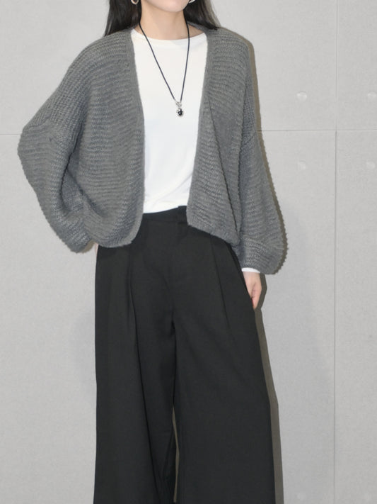 Open-Front Wool Cardigan