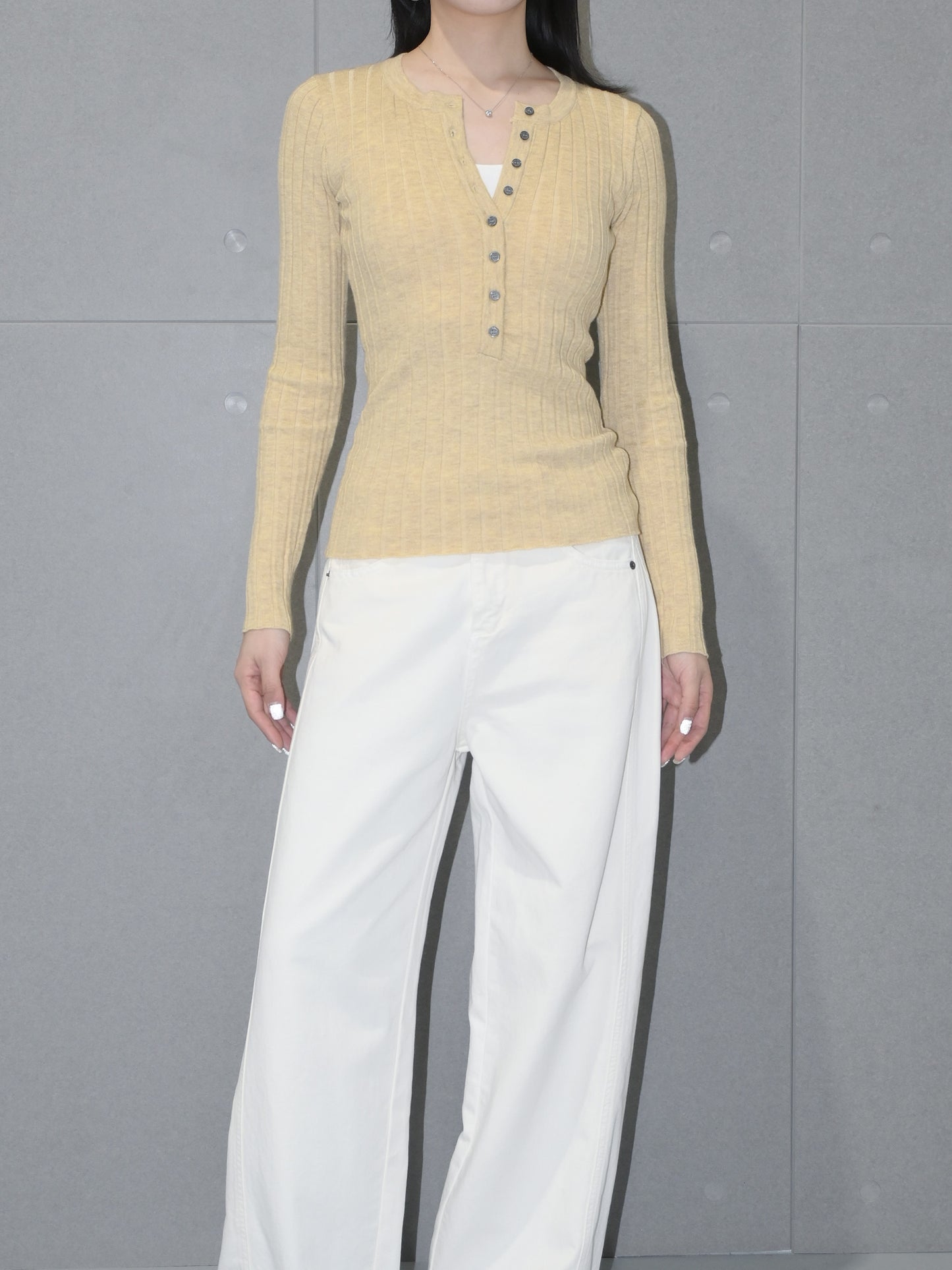 Rib Henley Longsleeve